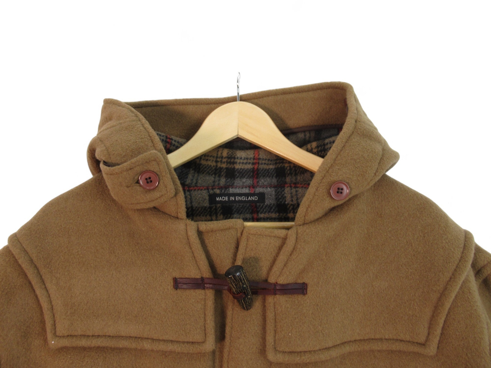 Close up front image for Original Montgomery 44 Camel Duffle Coat Menswear | Preloved