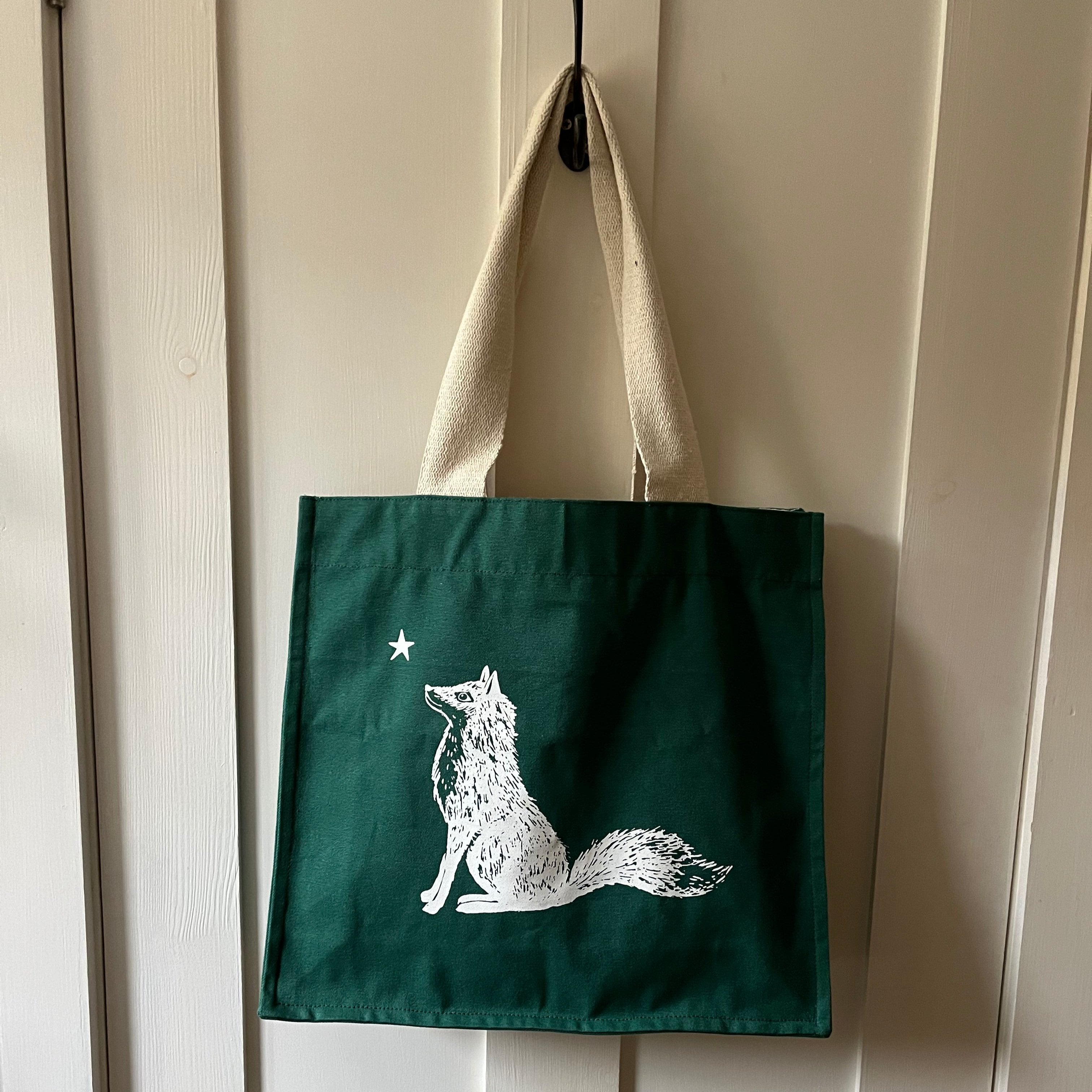 Woodland fox recycled cotton bag