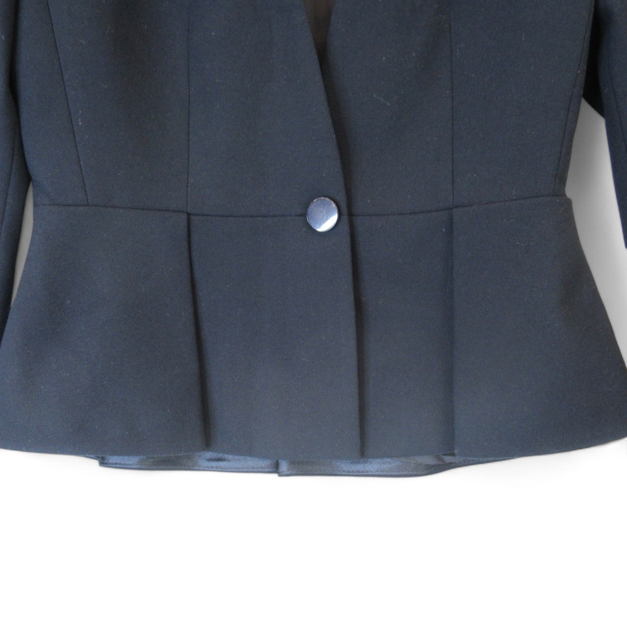 bottom image for L K Bennett Small Navy Blue Suit Jacket Womenswear | Preloved 