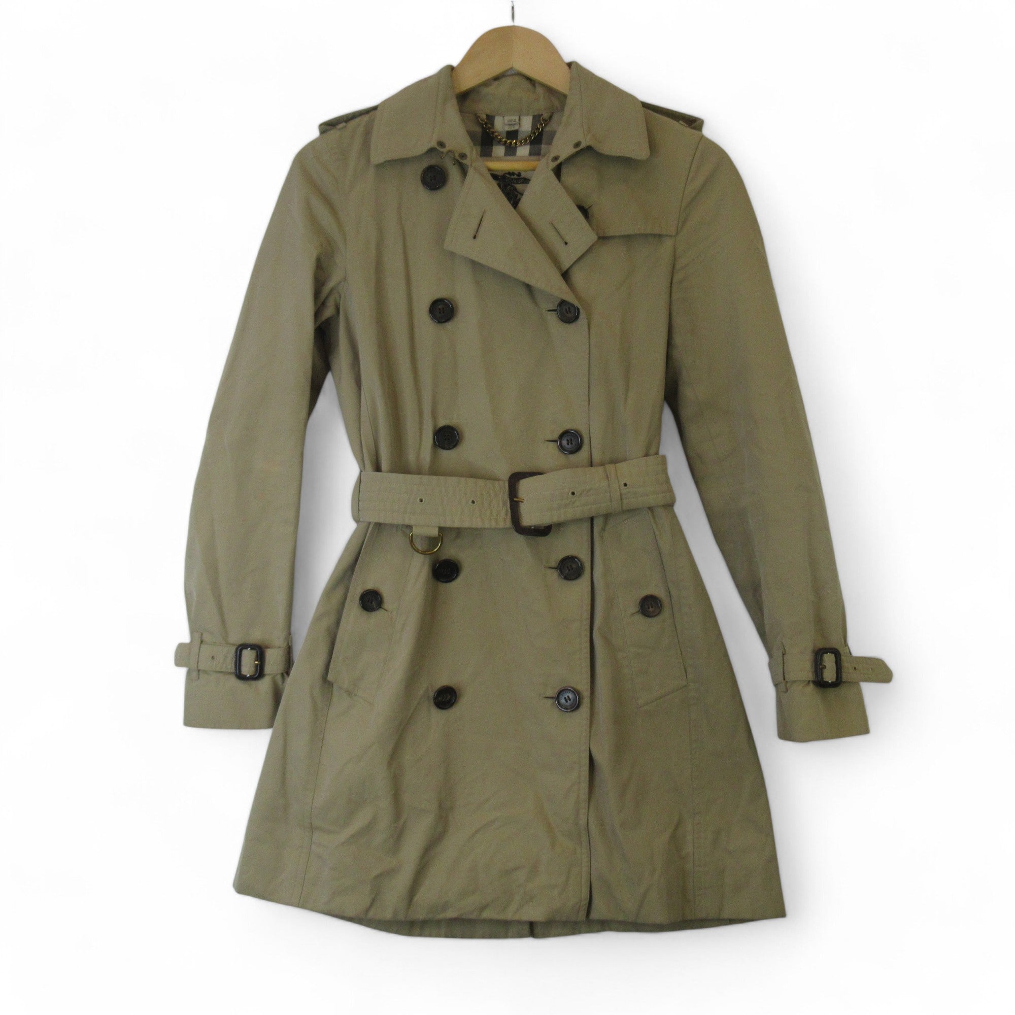 front image for Burberry UK 6 Beige Trench Coat Womenswear | Preloved 