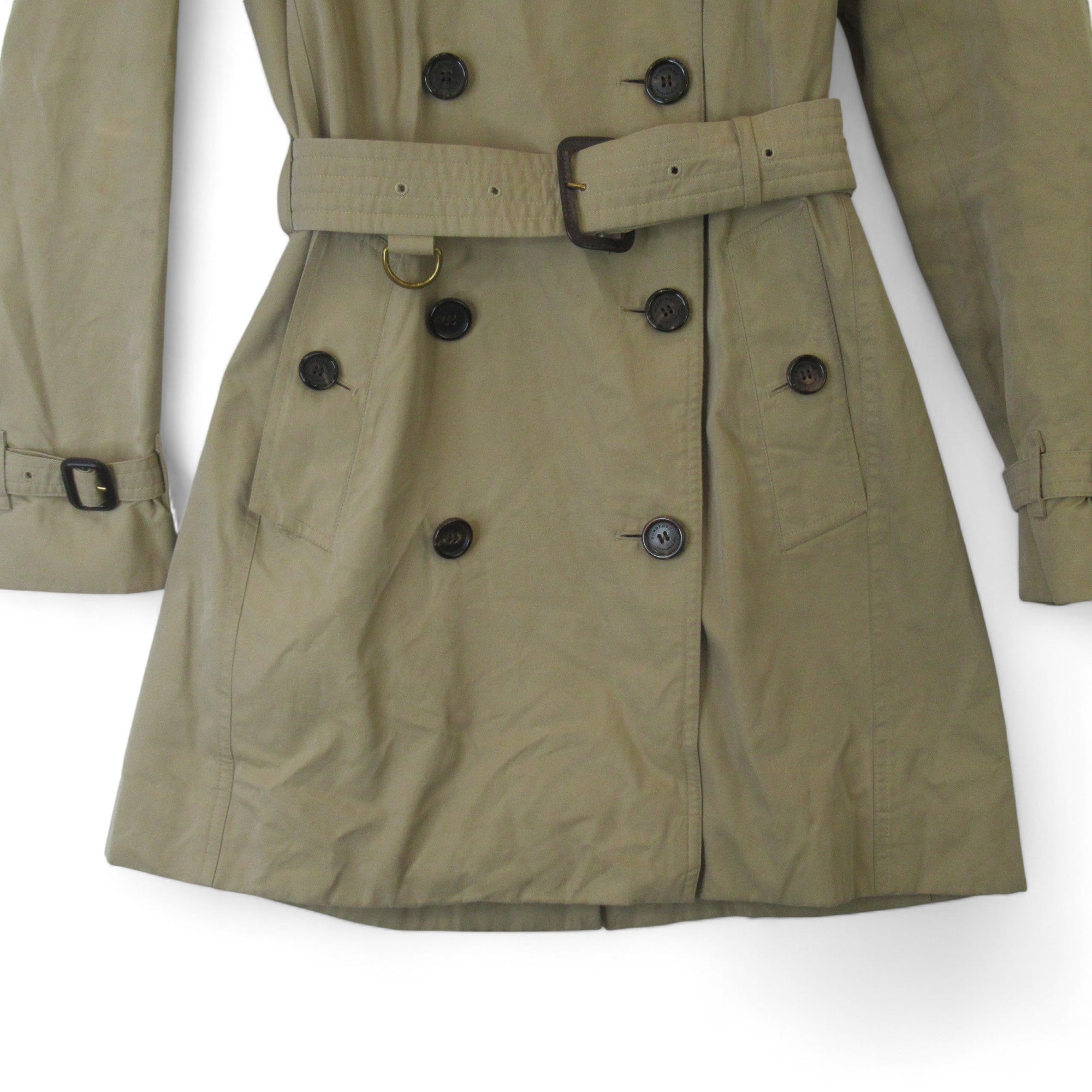 bottom image for Burberry UK 6 Beige Trench Coat Womenswear | Preloved 