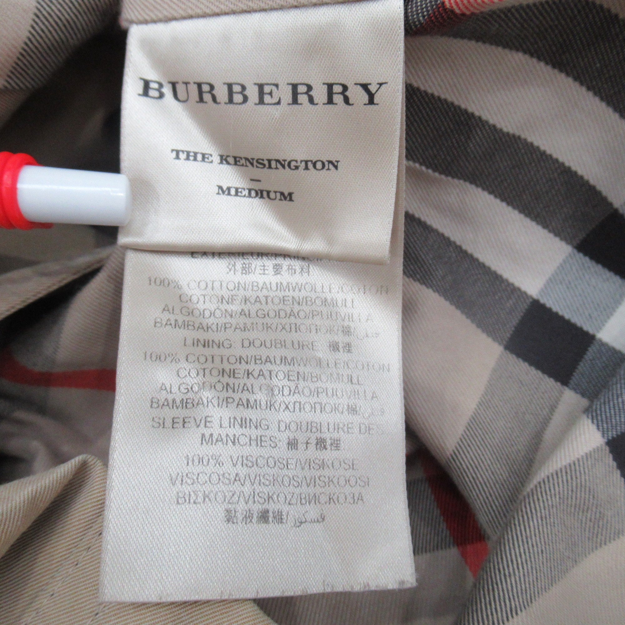 care label image for Burberry UK 6 Beige Trench Coat Womenswear | Preloved 