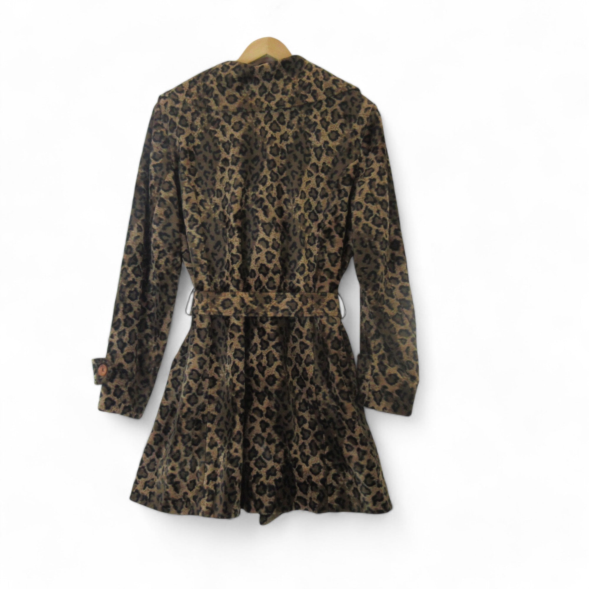 back image for Leana London Vintage UK 12 Leopard Print Coat Womenswear | Preloved 