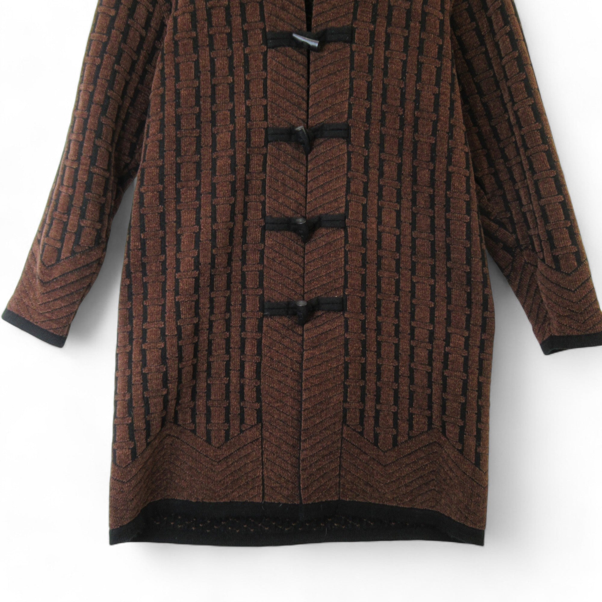 bottom image for Black Wood UK 16 Brown Toggle Vintage Cardigan Womenswear | Preloved 