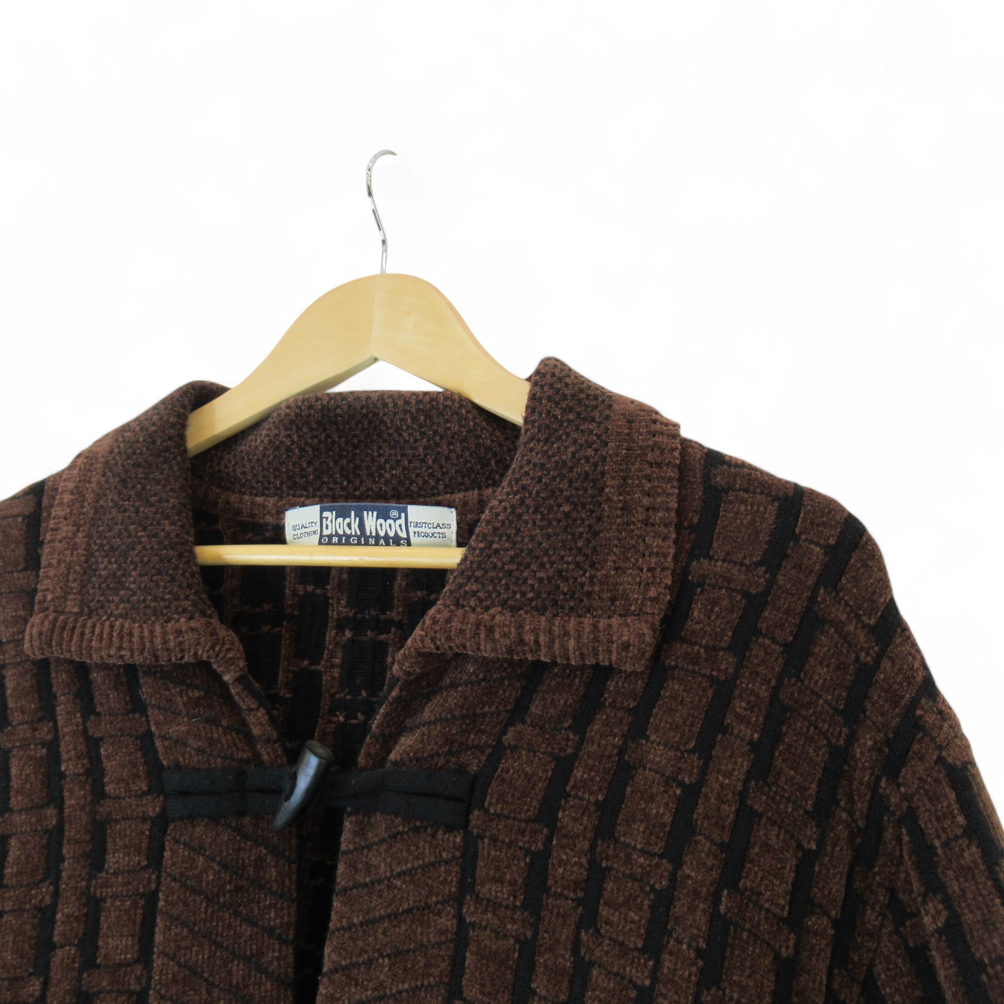 top image for Black Wood UK 16 Brown Toggle Vintage Cardigan Womenswear | Preloved 