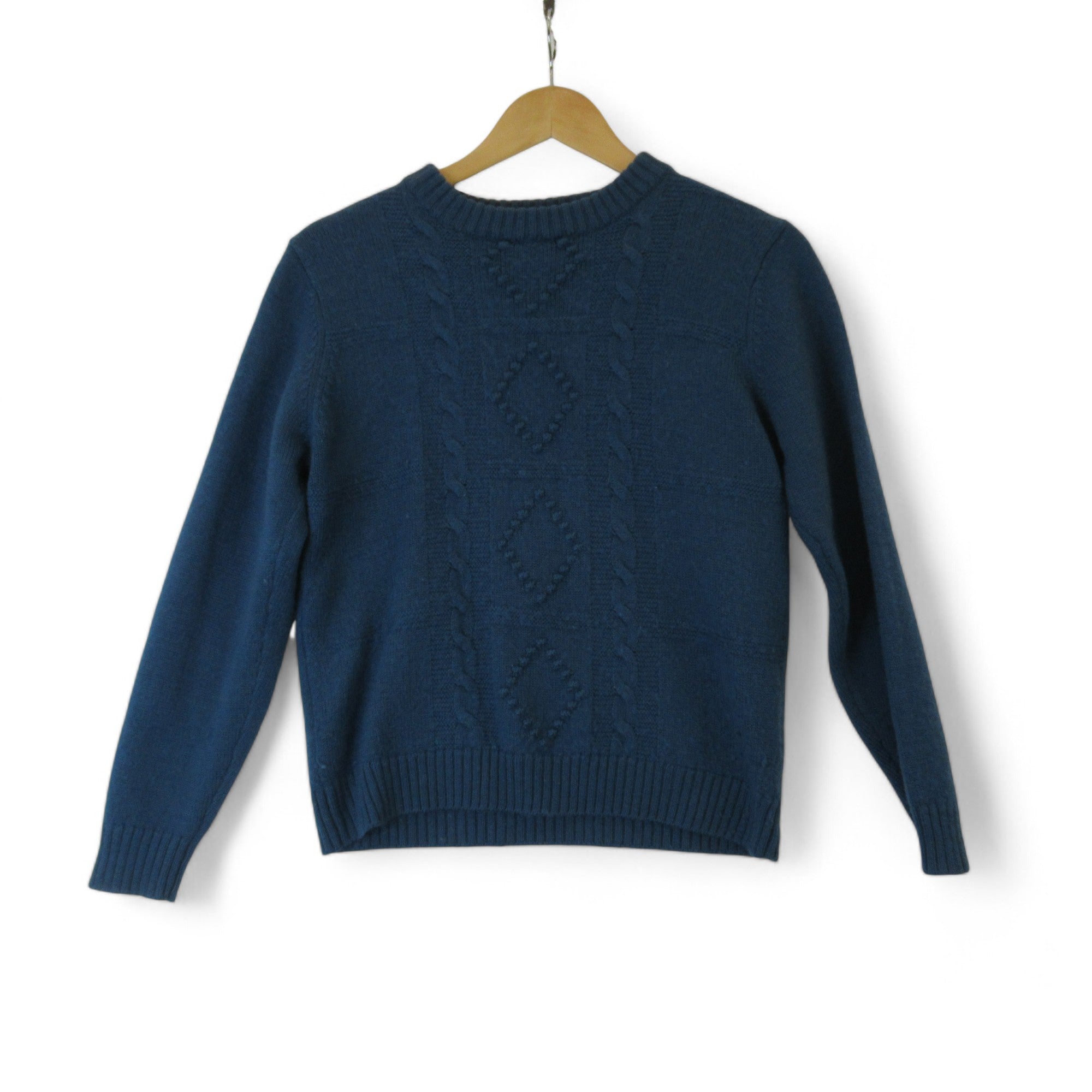 front image for Lady Laura Ireland Small Blue Vintage Jumper Womenswear | Preloved