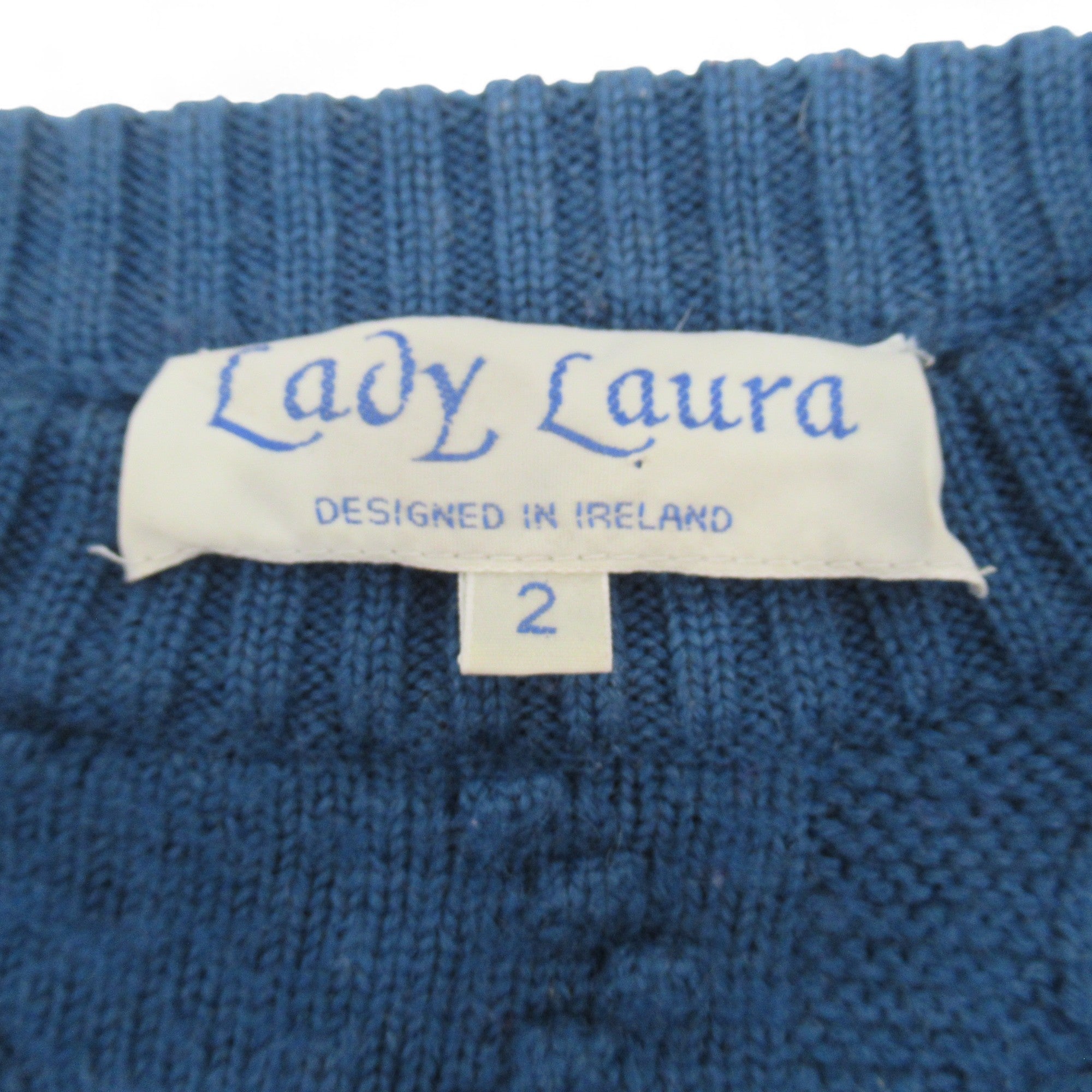 label image for Lady Laura Ireland Small Blue Vintage Jumper Womenswear | Preloved