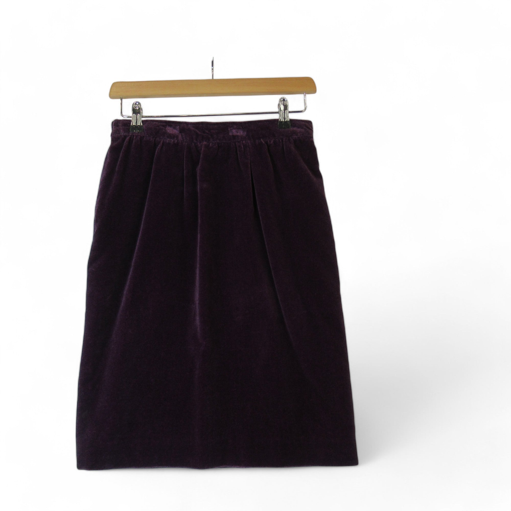 back image for Ungarc Parallele Paris UK 10 Purple Velvet Vintage Skirt Womenswear | Preloved 