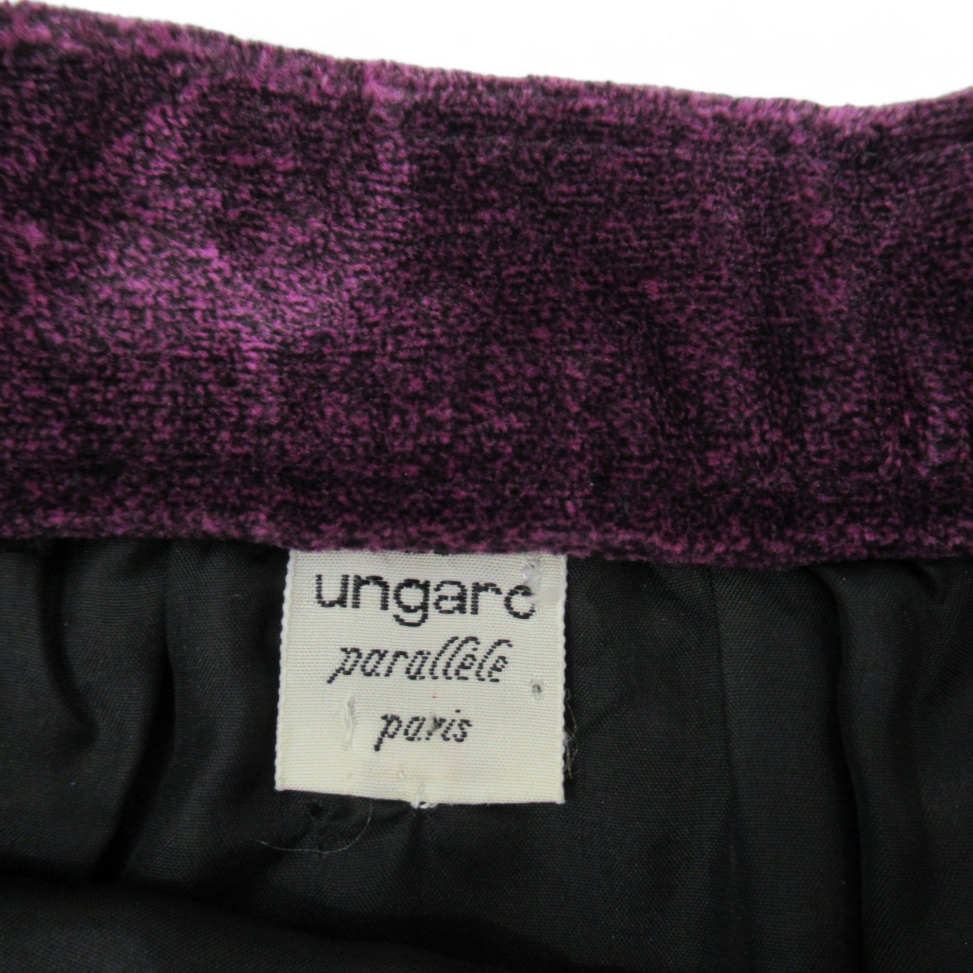 label image for Ungarc Parallele Paris UK 10 Purple Velvet Vintage Skirt Womenswear | Preloved 