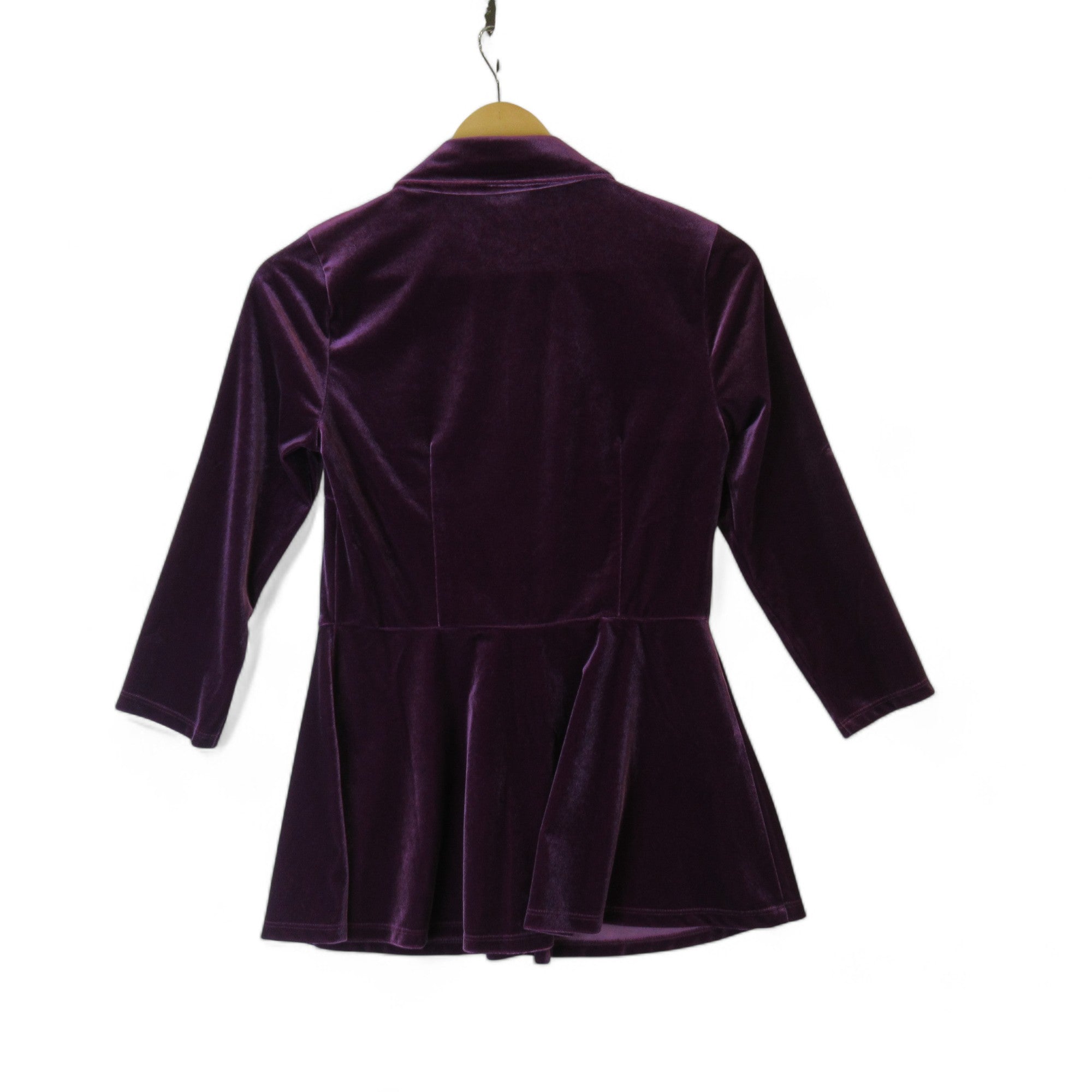 back image for Isaac Mizrahi Vintage XS Purple Velvet Shirt Womenswear | Preloved 