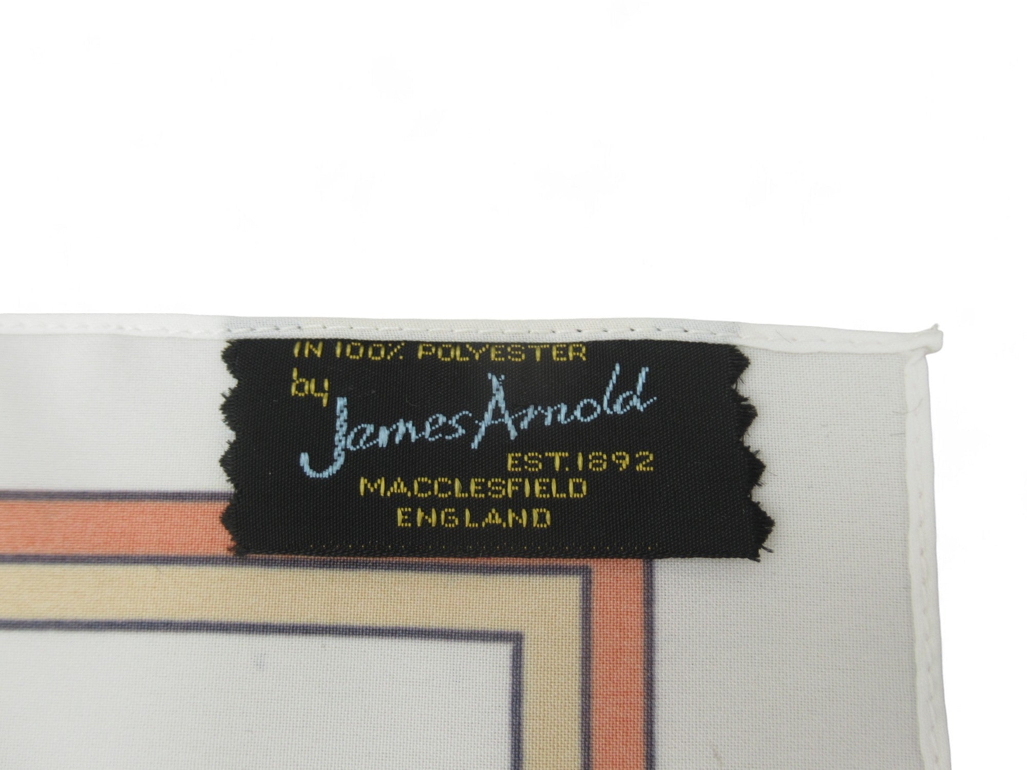 Brand label for James Arnold Guinness Square Scarf Vintage Menswear | Preloved