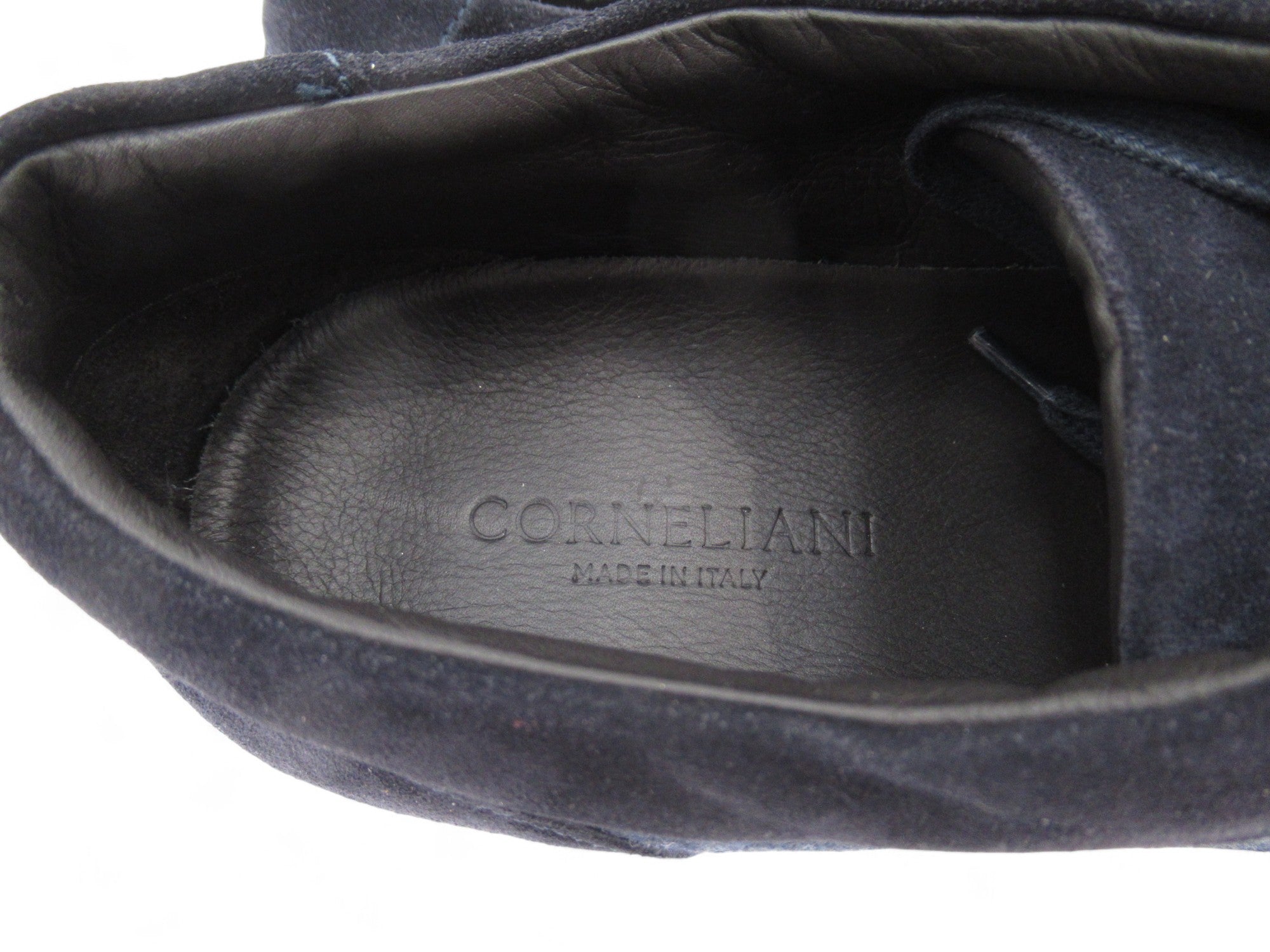 Inner sole image for Corneliani UK 8 Navy Blue Suede Pumps Sneakers Menswear | Preloved