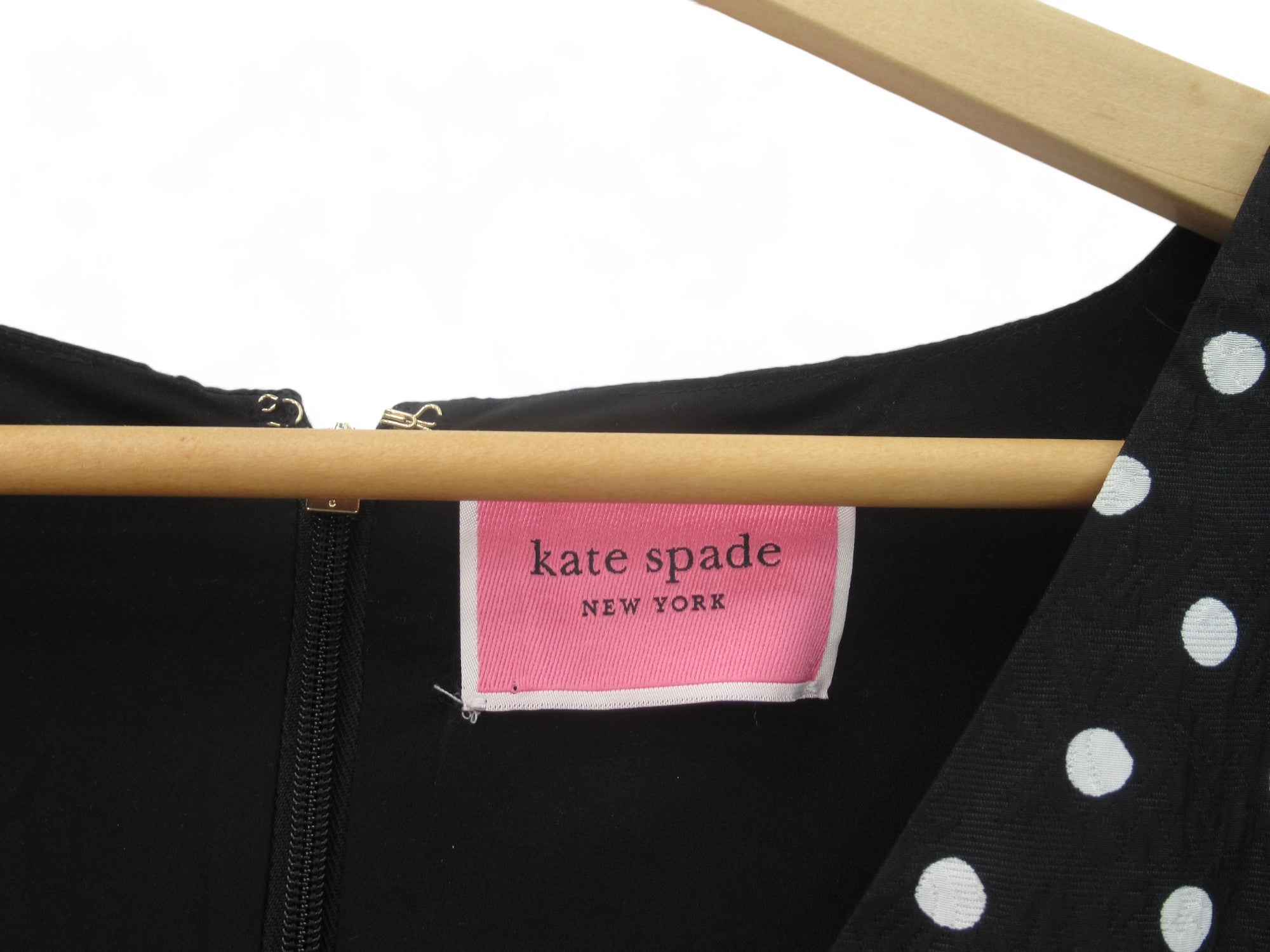 Brand label image for Kate Spade UK 12 Black White Spotted Dress Womenswear | Preloved