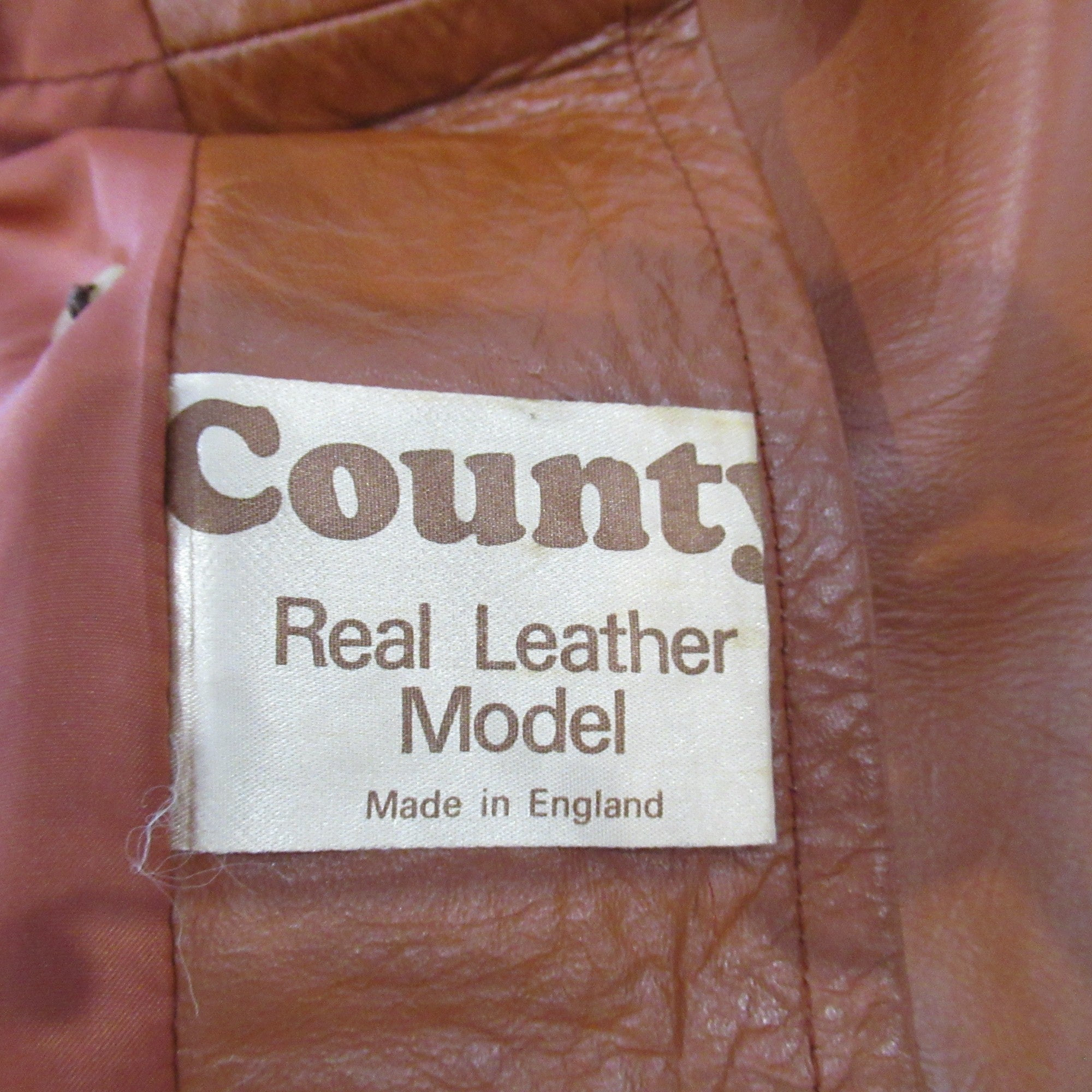 label image for County UK 18 Brown Vintage Leather Trench Coat Womenswear | Preloved 