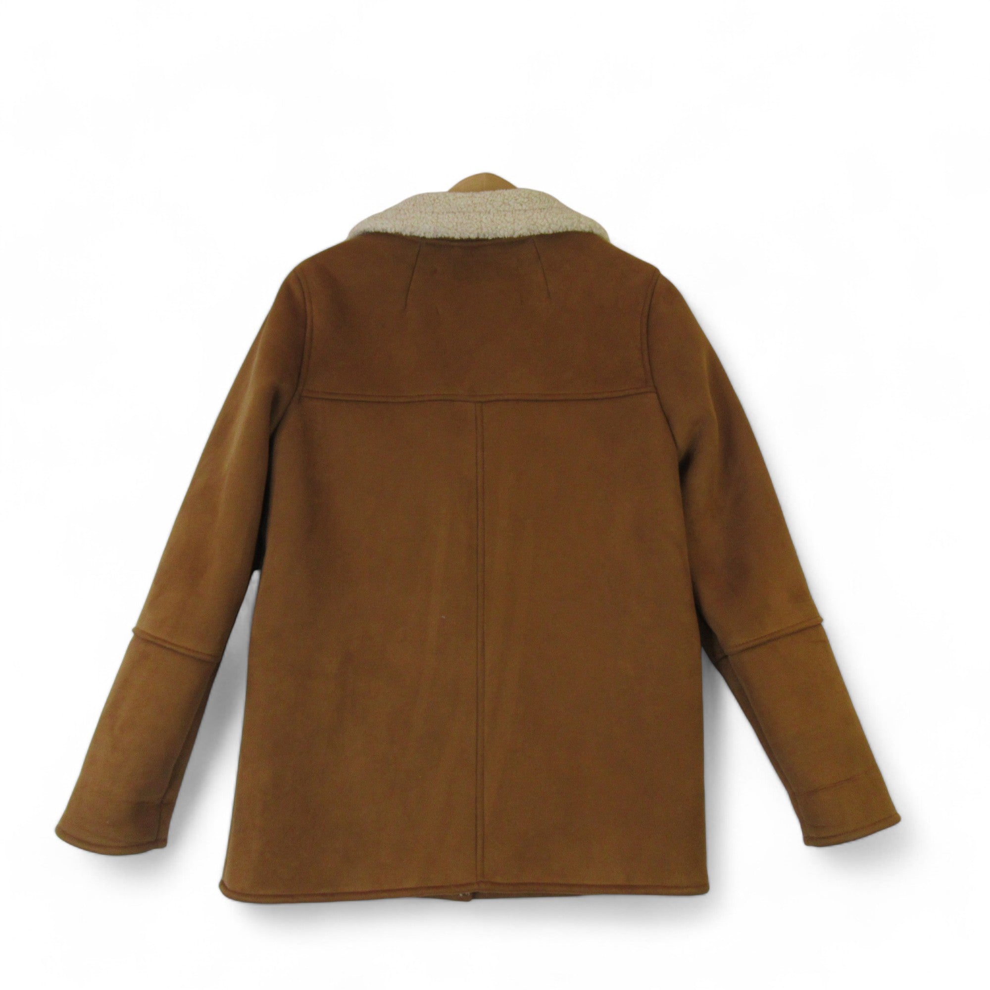 back image for Stradivarius Small Brown Faux Suede Coat Womenswear | Preloved 