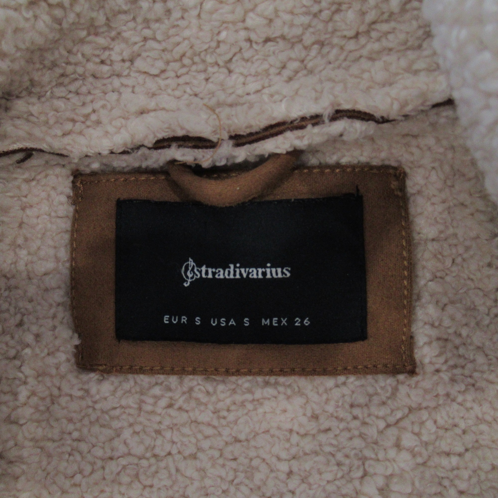 label image for Stradivarius Small Brown Faux Suede Coat Womenswear | Preloved 