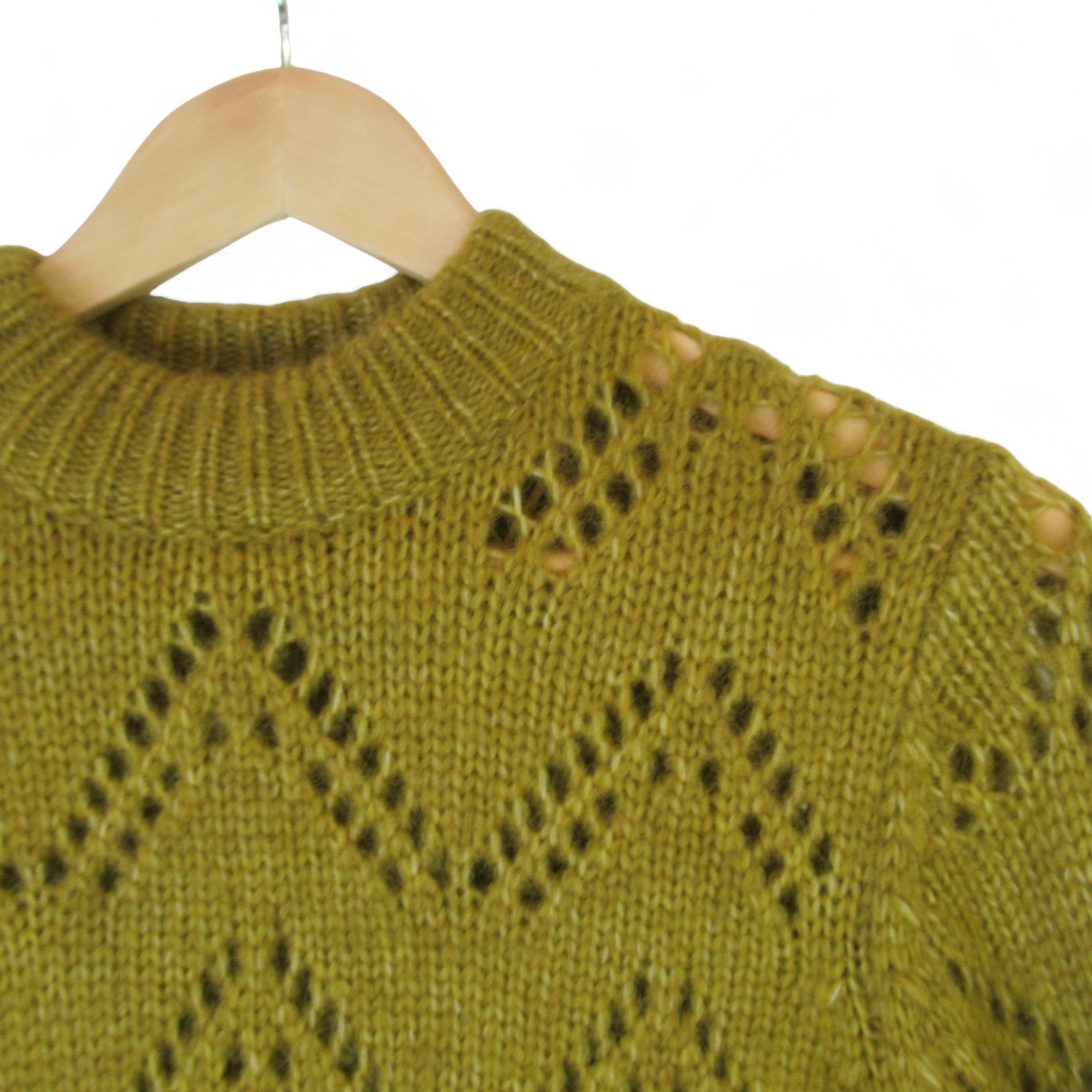 shoulder image for Kaffe Small Mustard Knit Jumper Womenswear | Preloved 