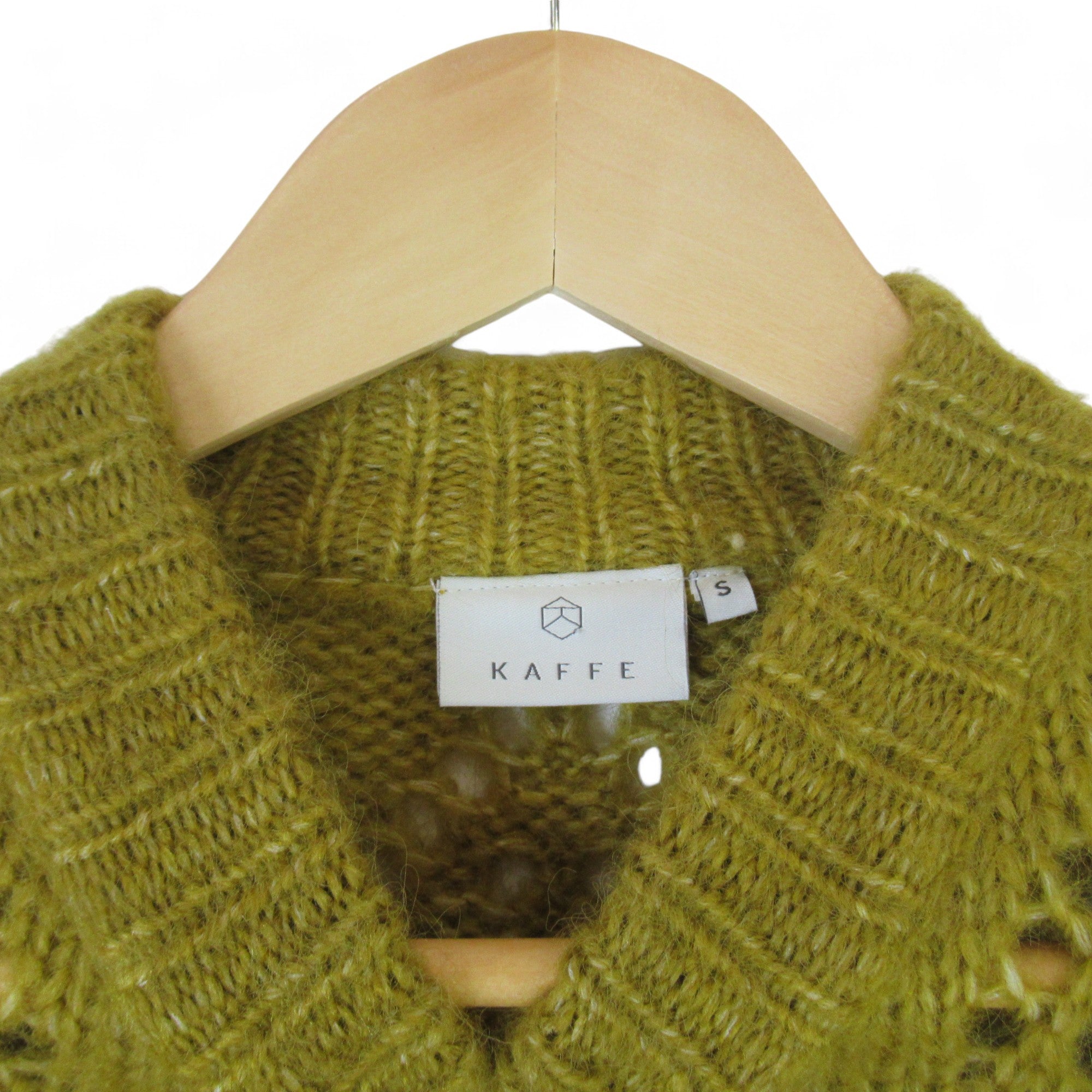 label image for Kaffe Small Mustard Knit Jumper Womenswear | Preloved 