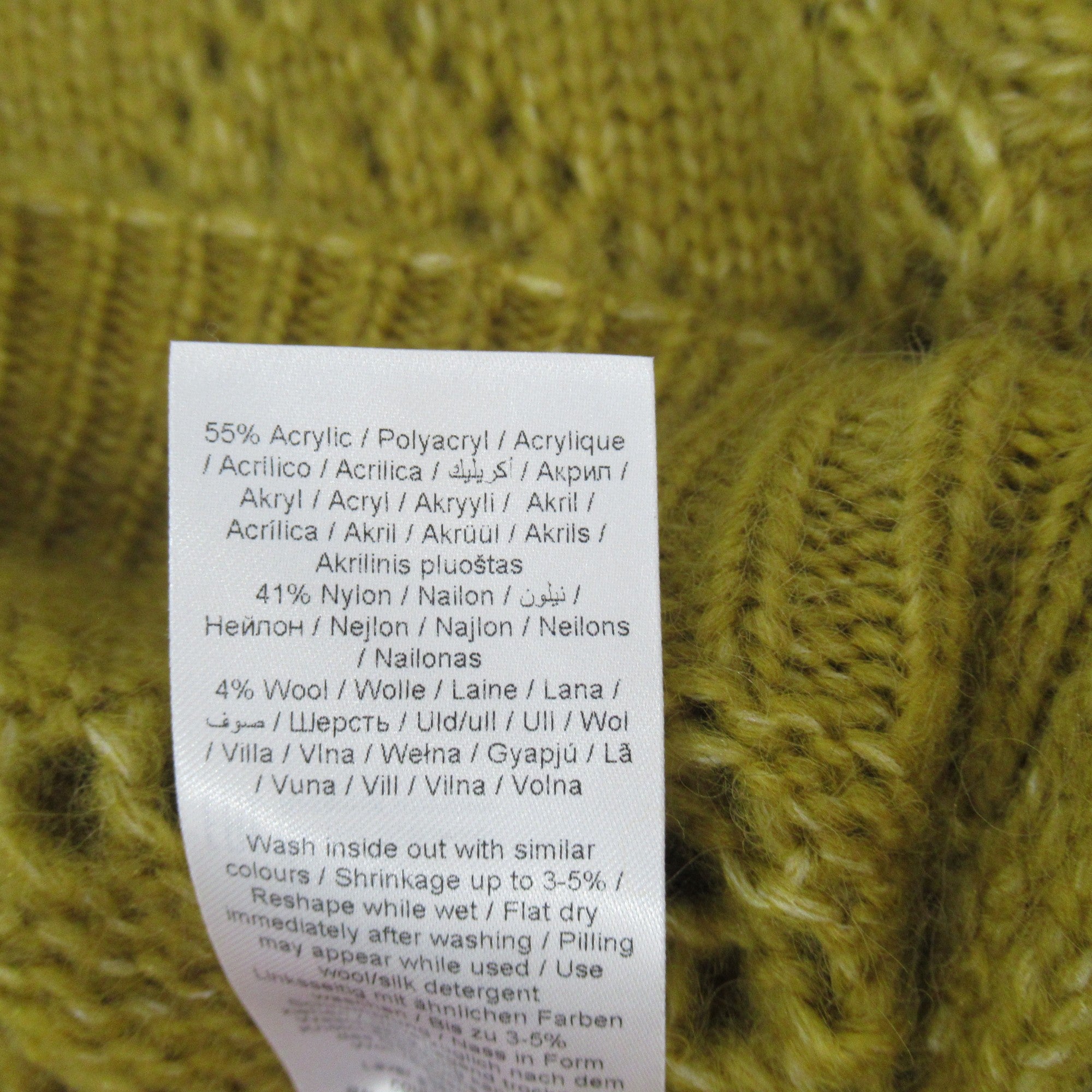 care label image for Kaffe Small Mustard Knit Jumper Womenswear | Preloved 