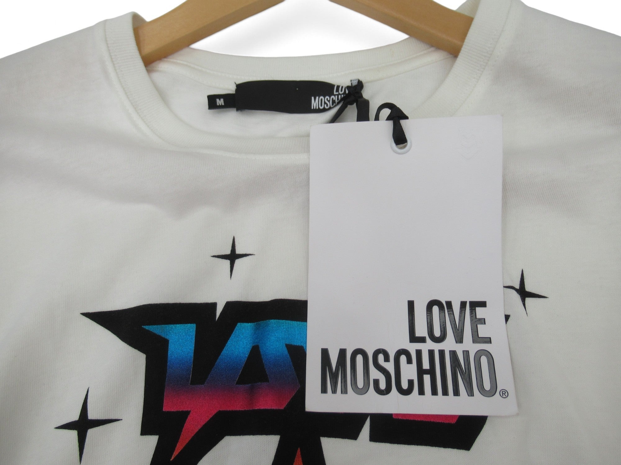 Brand label image for Love Moschino Medium T Shirt Multicolour Menswear | Preloved