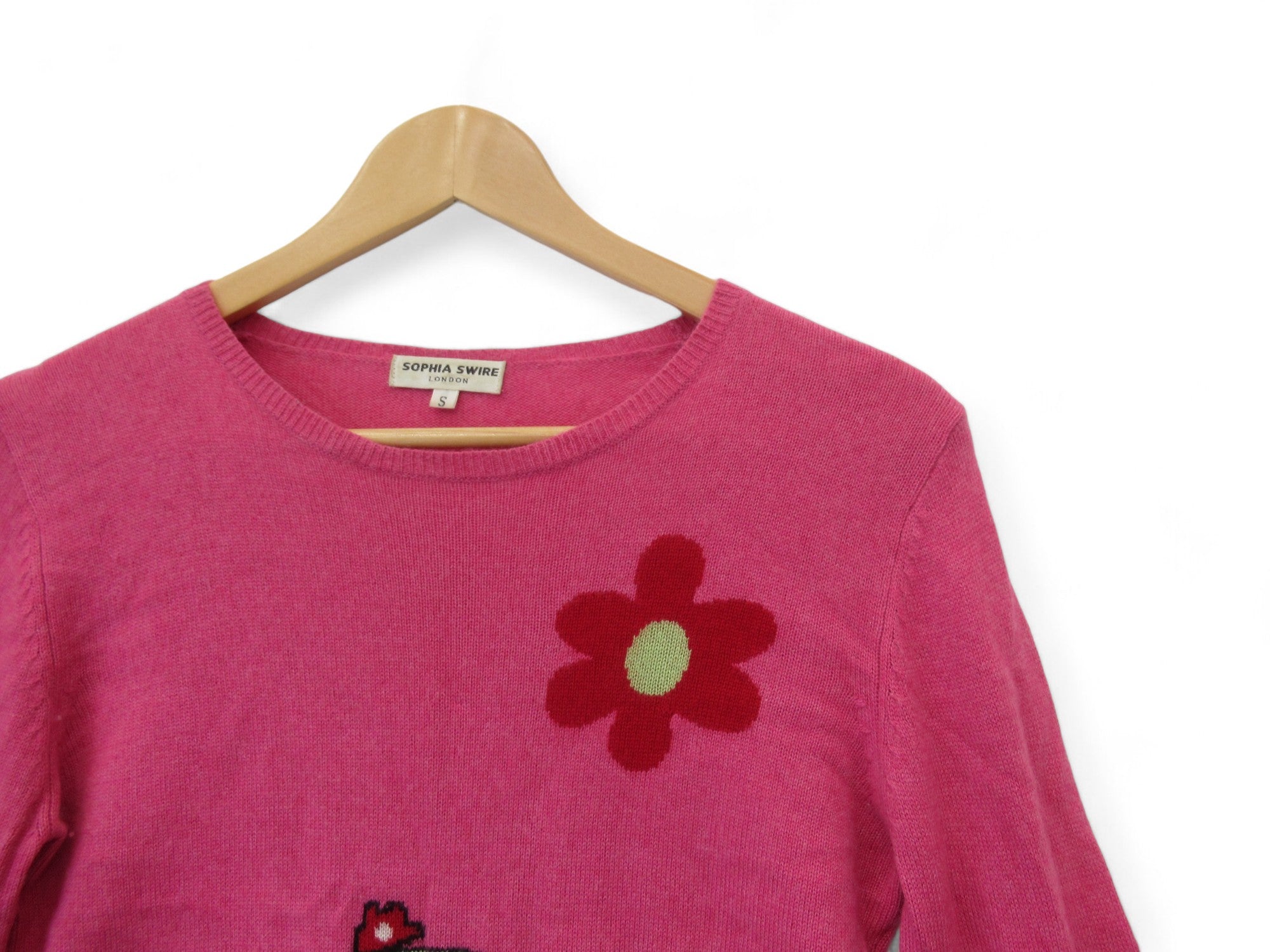 Close up front image for Sophia Swire London Small Pink Jumper Womenswear | Preloved 