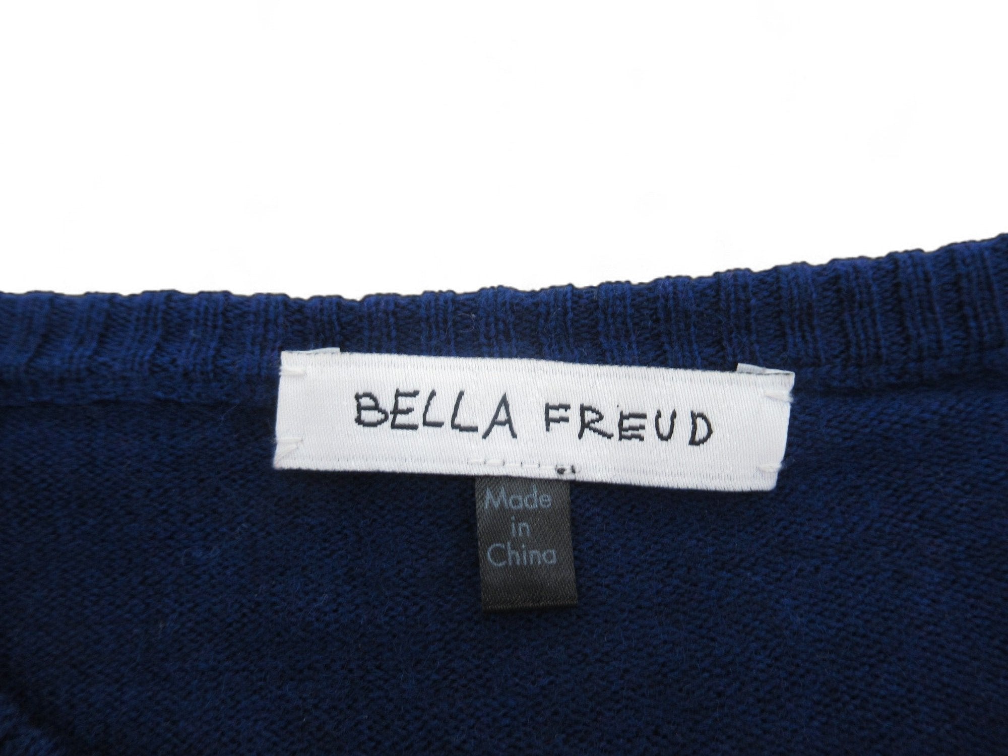 Brand label image for Bella Freud Large Blue Knit Jumper Womenswear | Preloved 