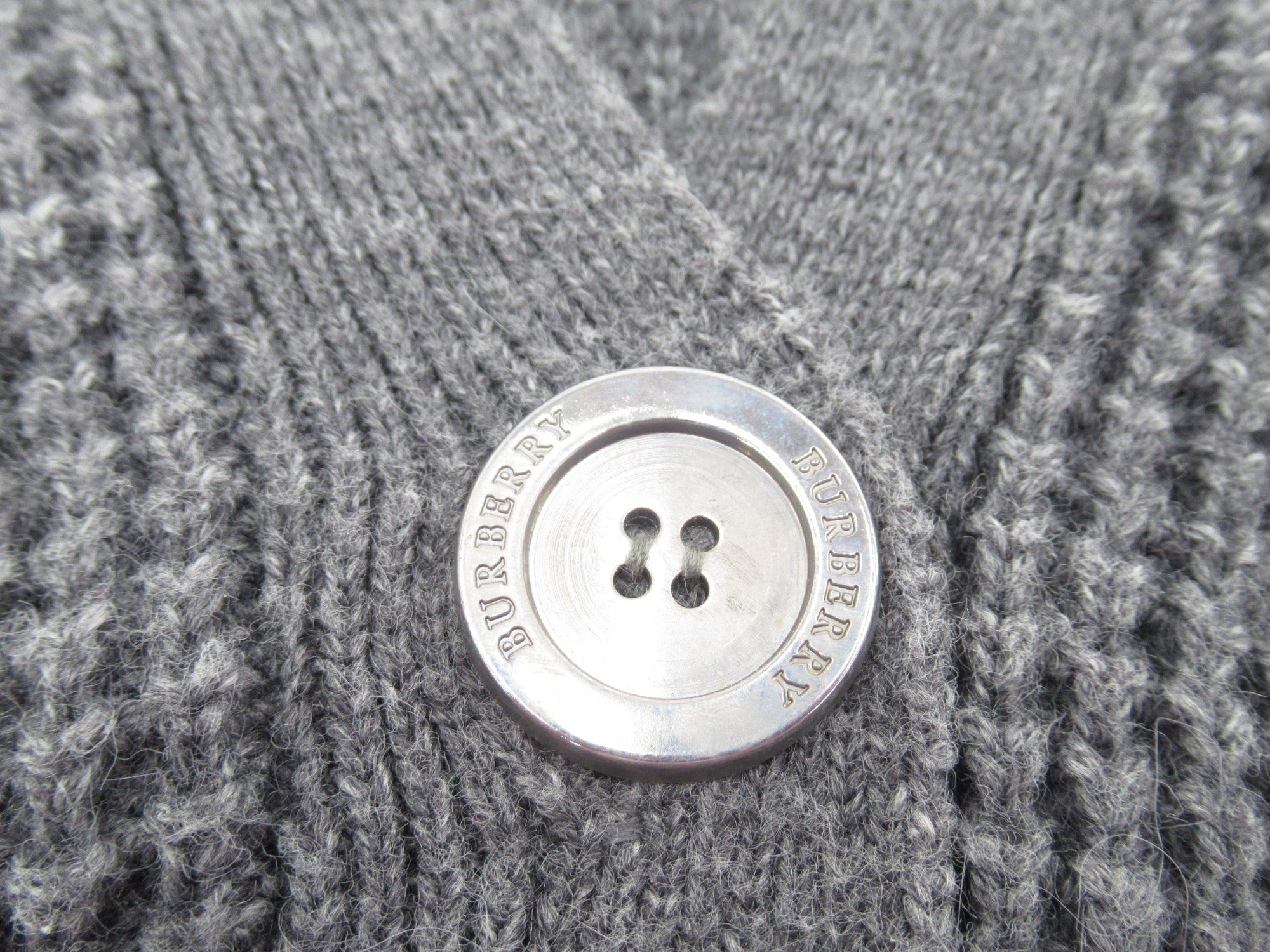 Button image for Burberry London Medium Grey Cardigan Womenswear | Preloved 