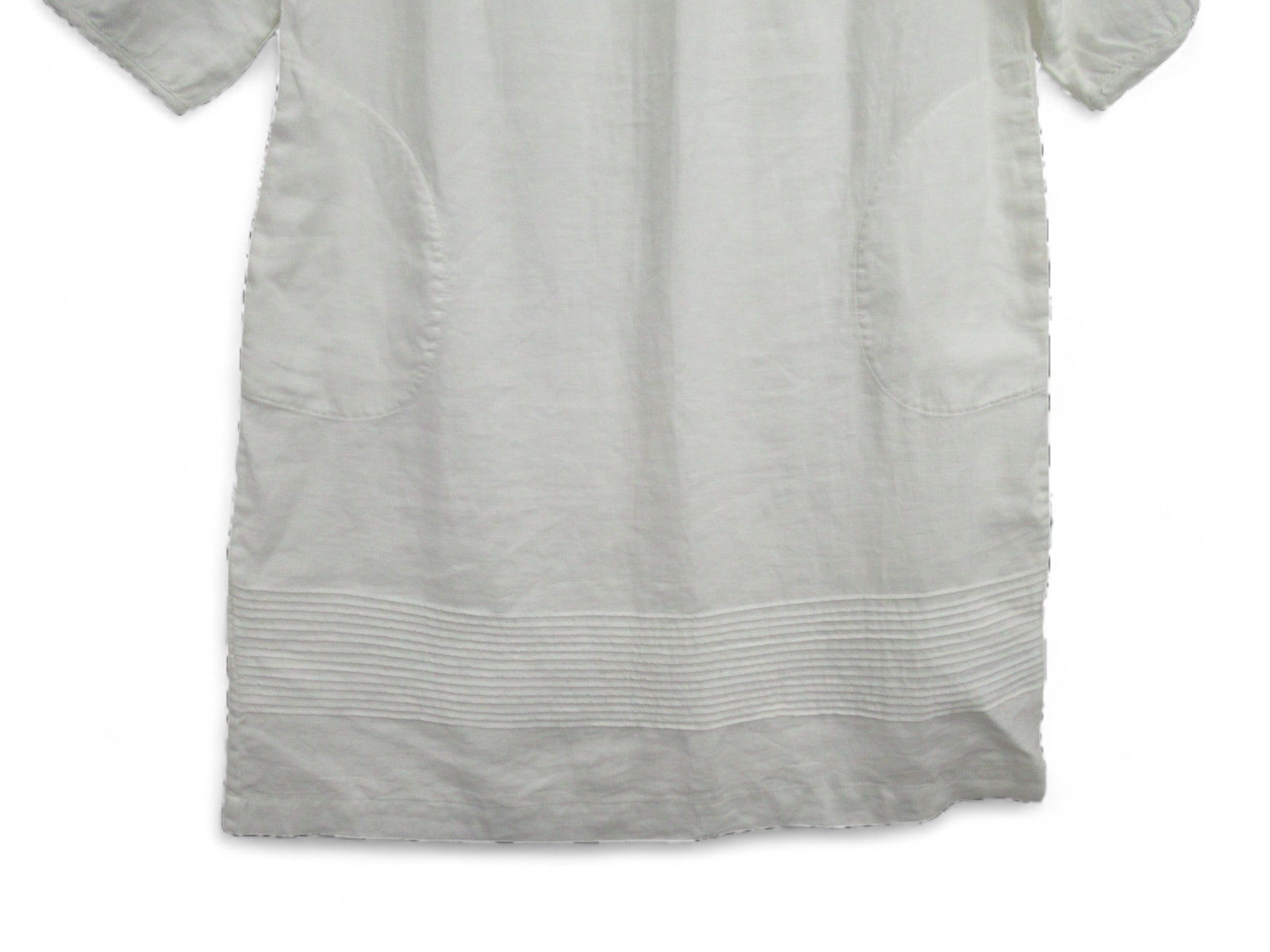 Bottom image for Boden UK 12R White Linen Dress Womenswear | Preloved 