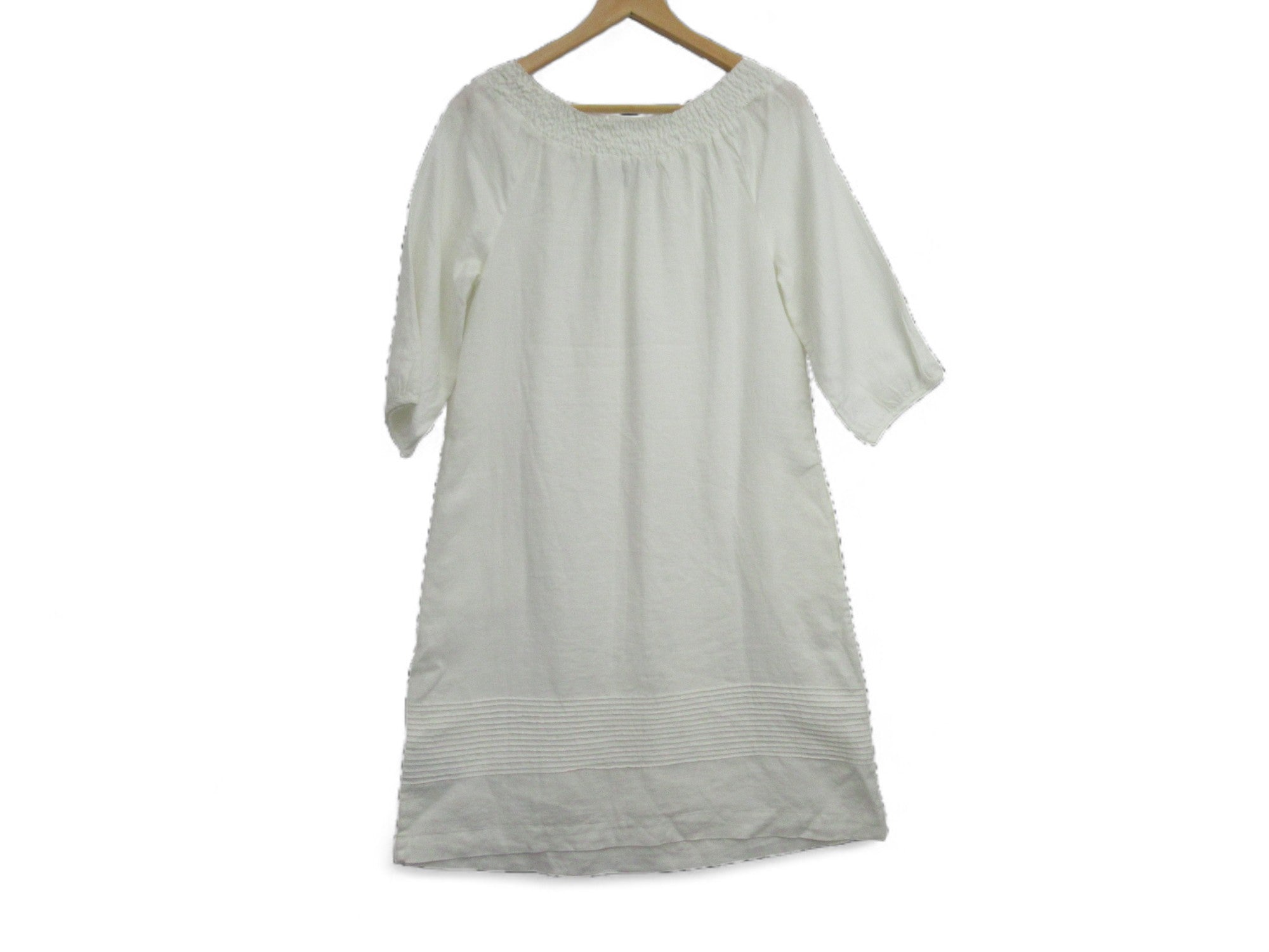 Back image for Boden UK 12R White Linen Dress Womenswear | Preloved 