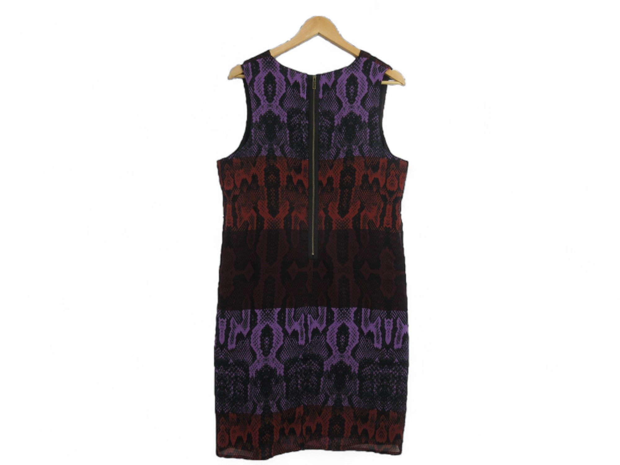 Back image for Biba UK 16 Multicoloured Snake Chiffon Dress Womenswear | Preloved 