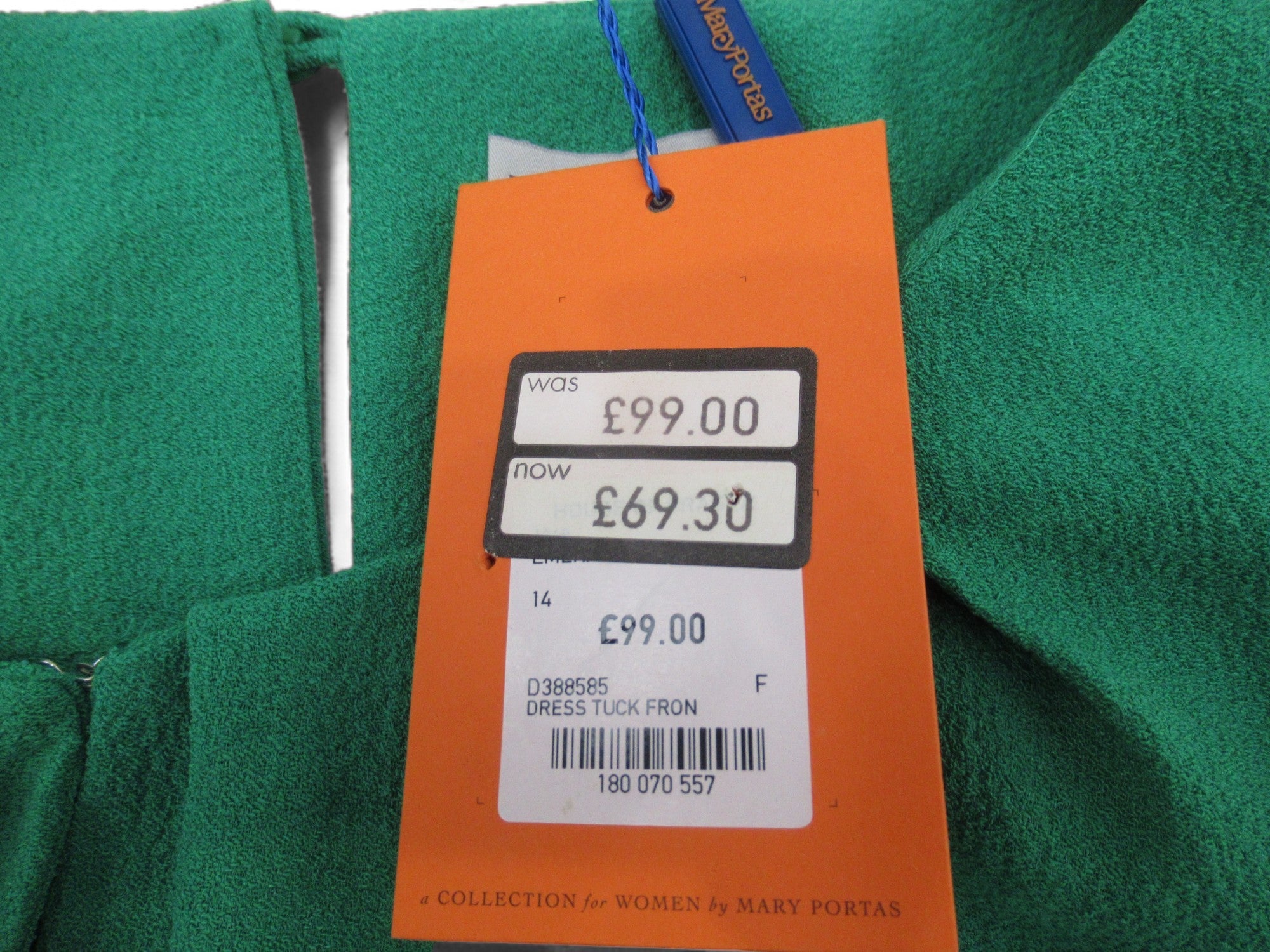 Price label image for Mary Portas UK 14 Green Dress Womenswear | Preloved 