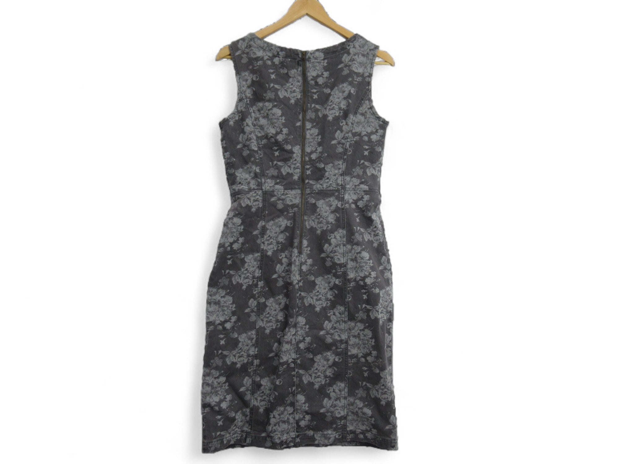 Back image for Phase Eight UK 12 Grey Floral Denim Dress Womenswear | Preloved 