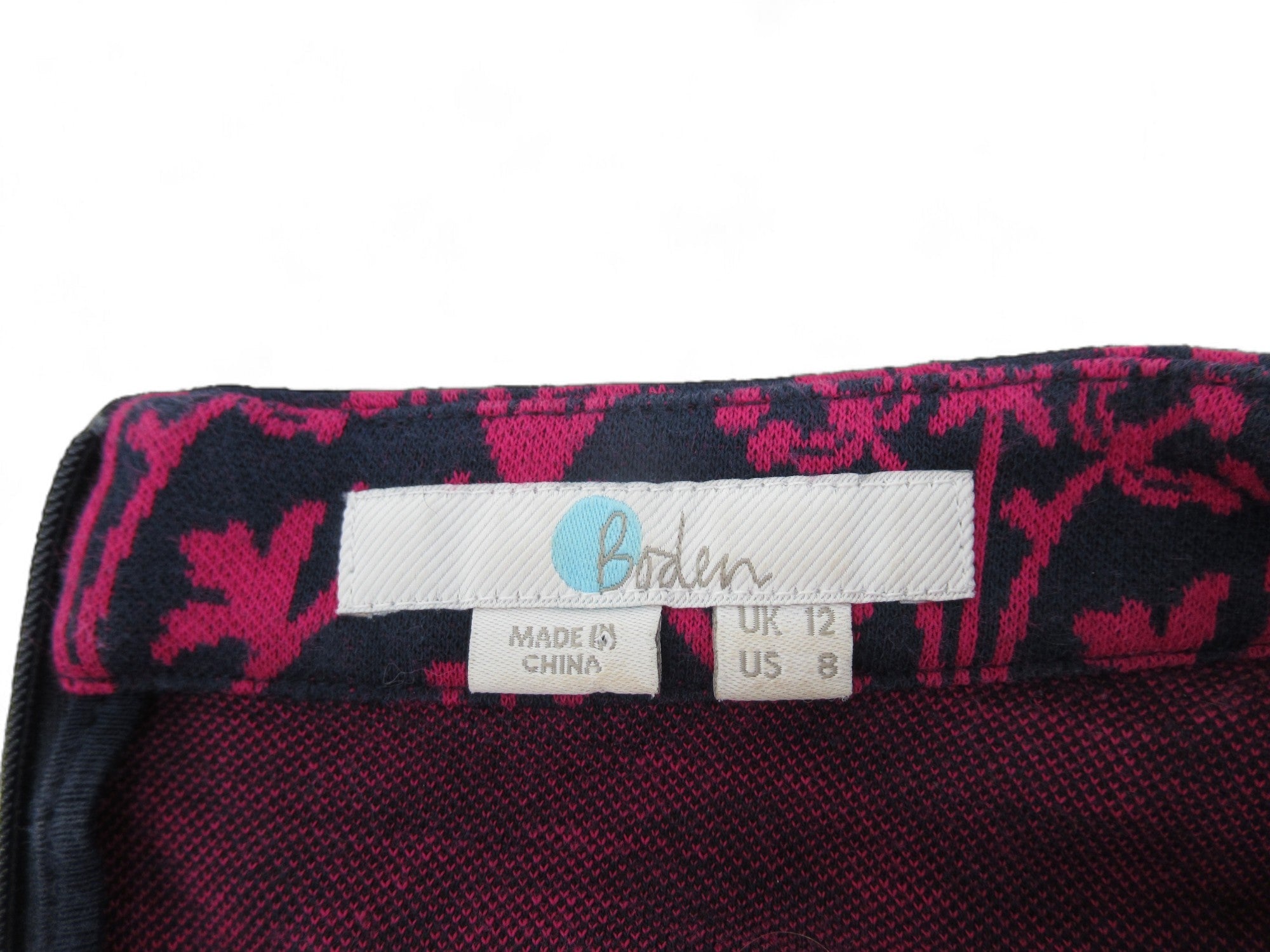 Brand label image for Boden Top UK 12 Black Pink High Neck Top Womenswear | Preloved 