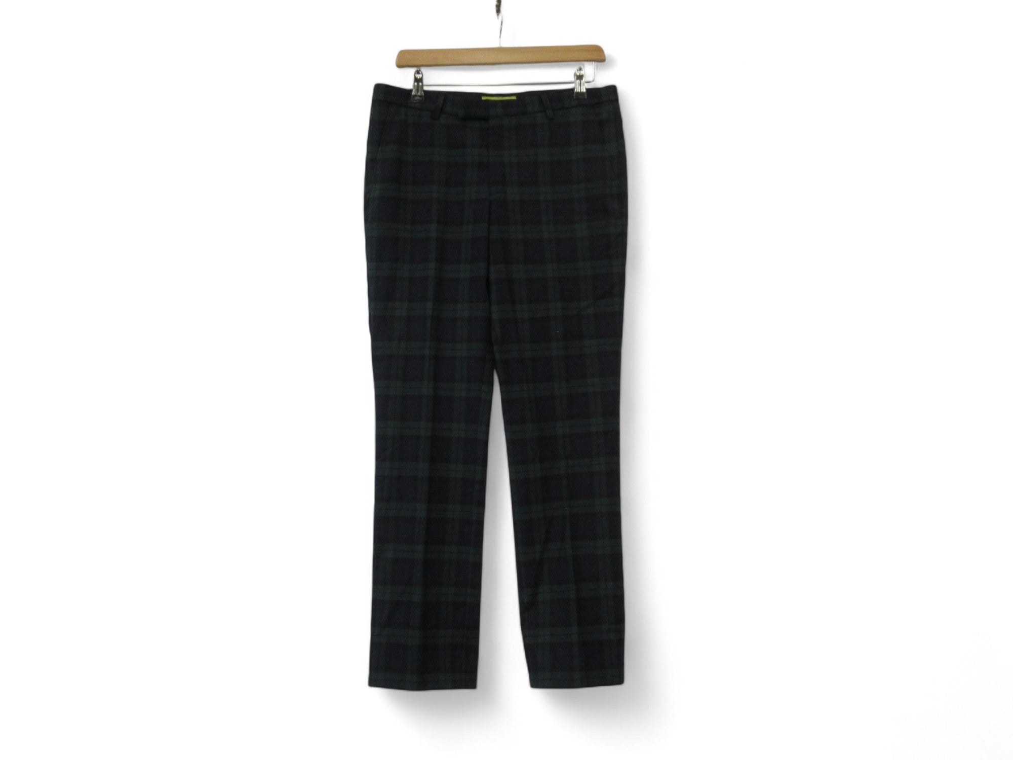 Front image for Noose & Monkey 32 Green Tartan Trousers Menswear | Preloved