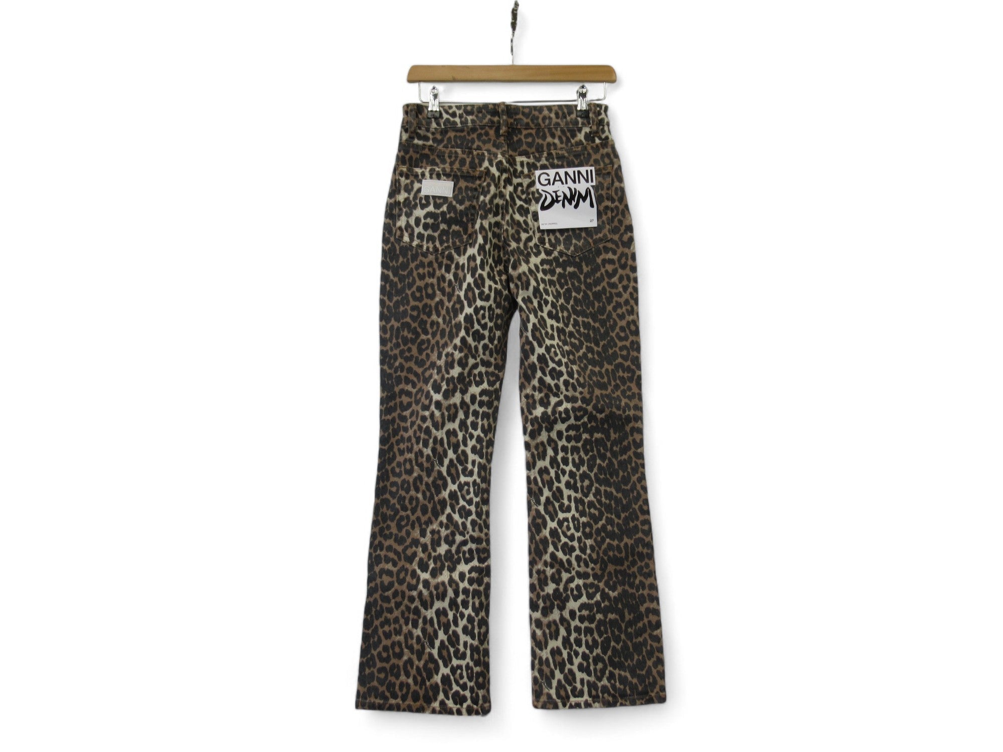 Back image for Ganni W 27 Leopard Print Trousers Party Womenswear | Preloved 