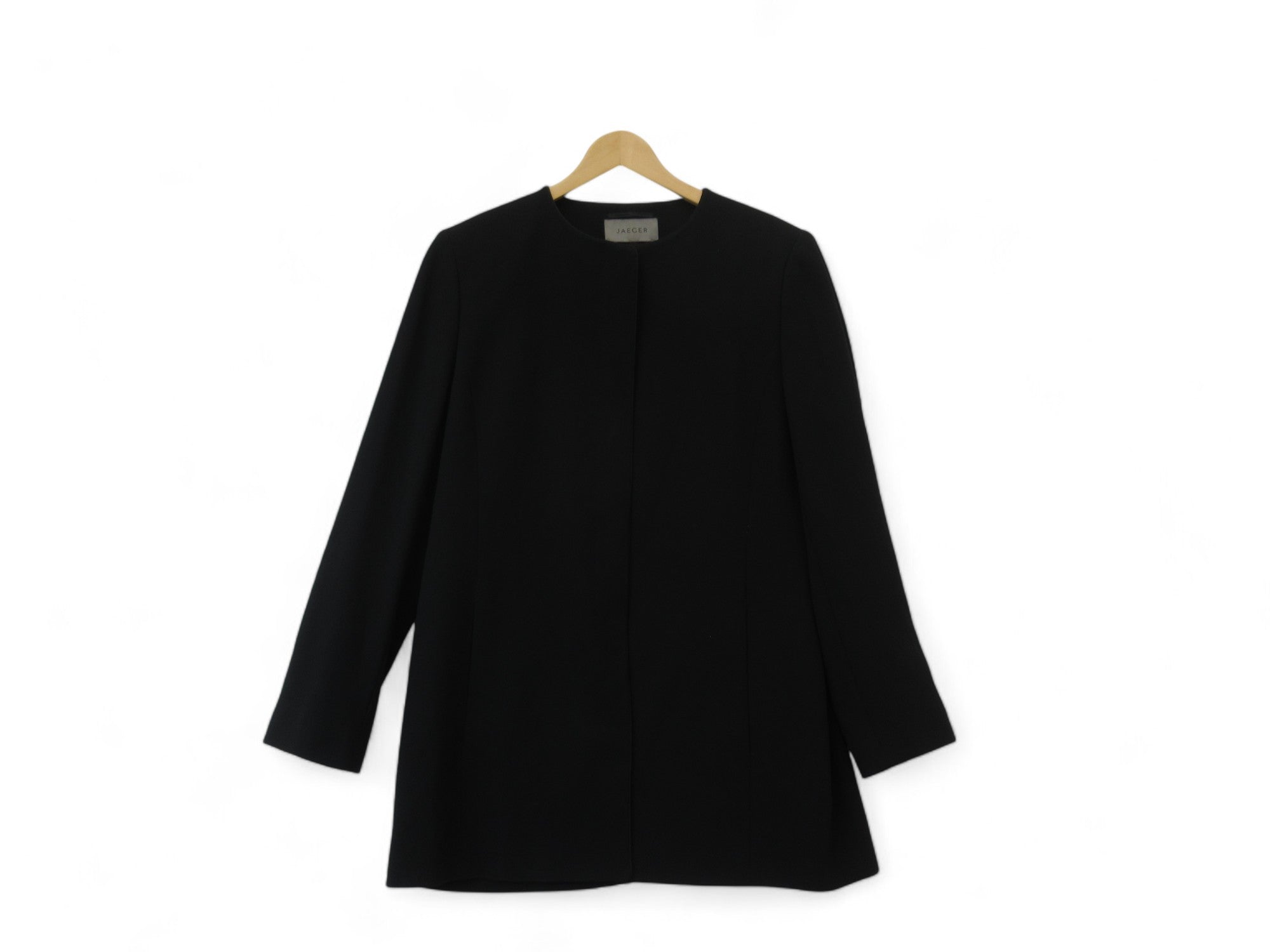 Front image for Jaeger UK 14 Black Formal Jacket Womenswear | Preloved 