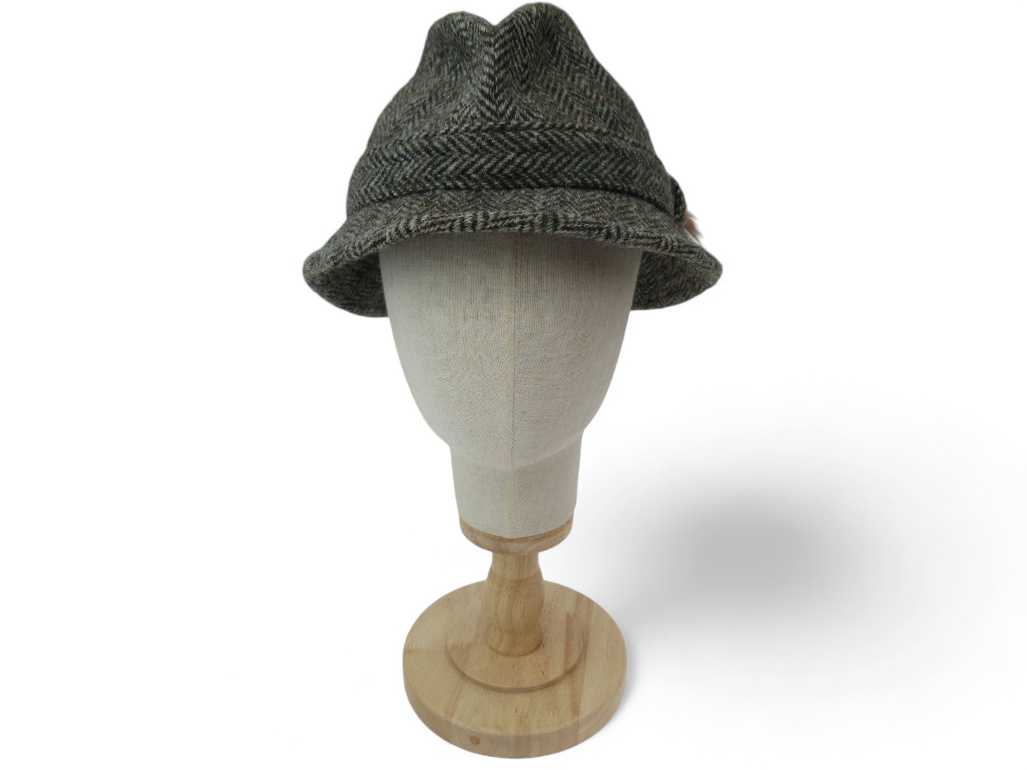 Front image for Marks & Spencer Harris Tweed Medium Beige Vintage Hat Menswear | Preloved 