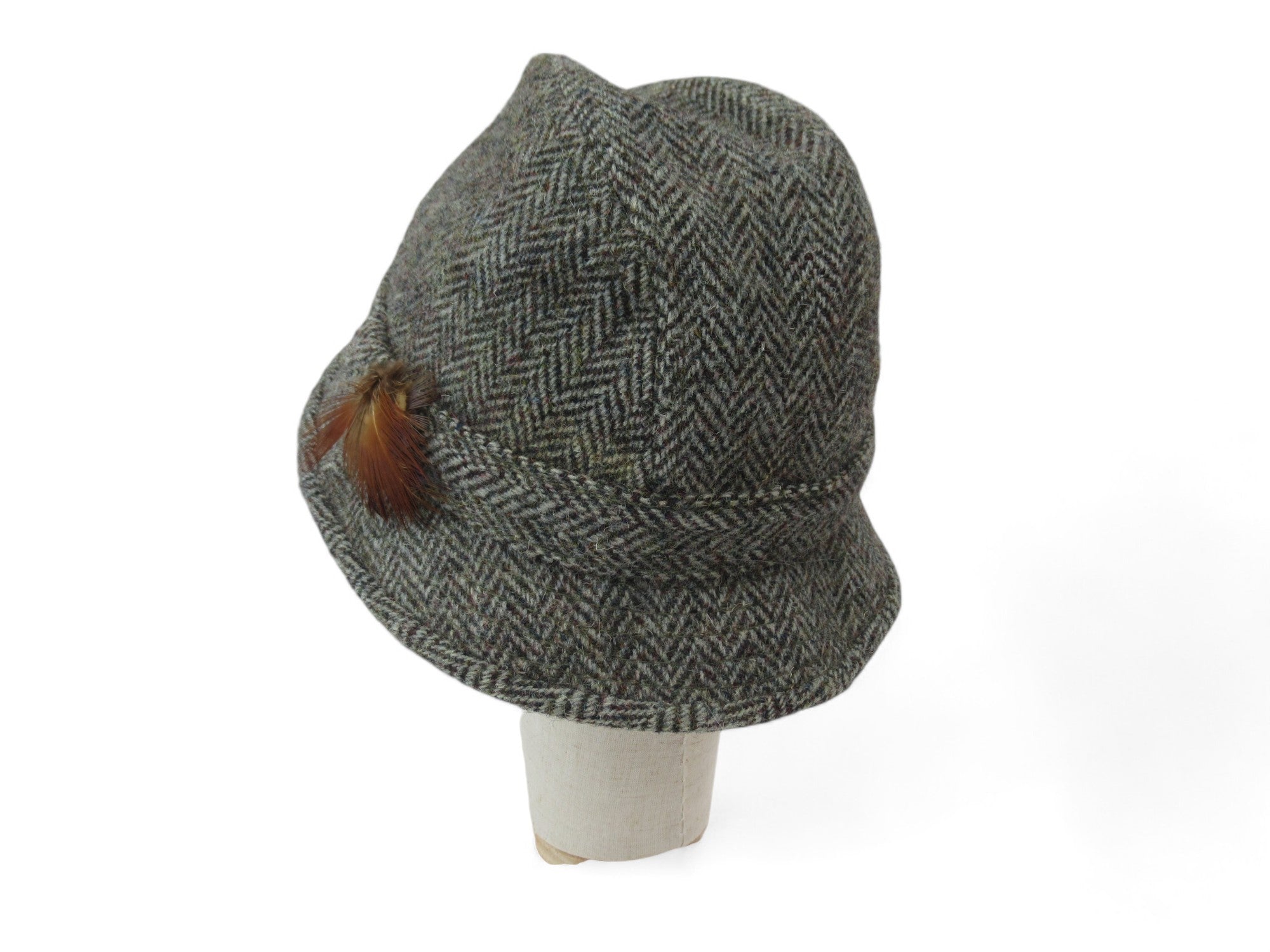 Back image for Marks & Spencer Harris Tweed Medium Beige Vintage Hat Menswear | Preloved 