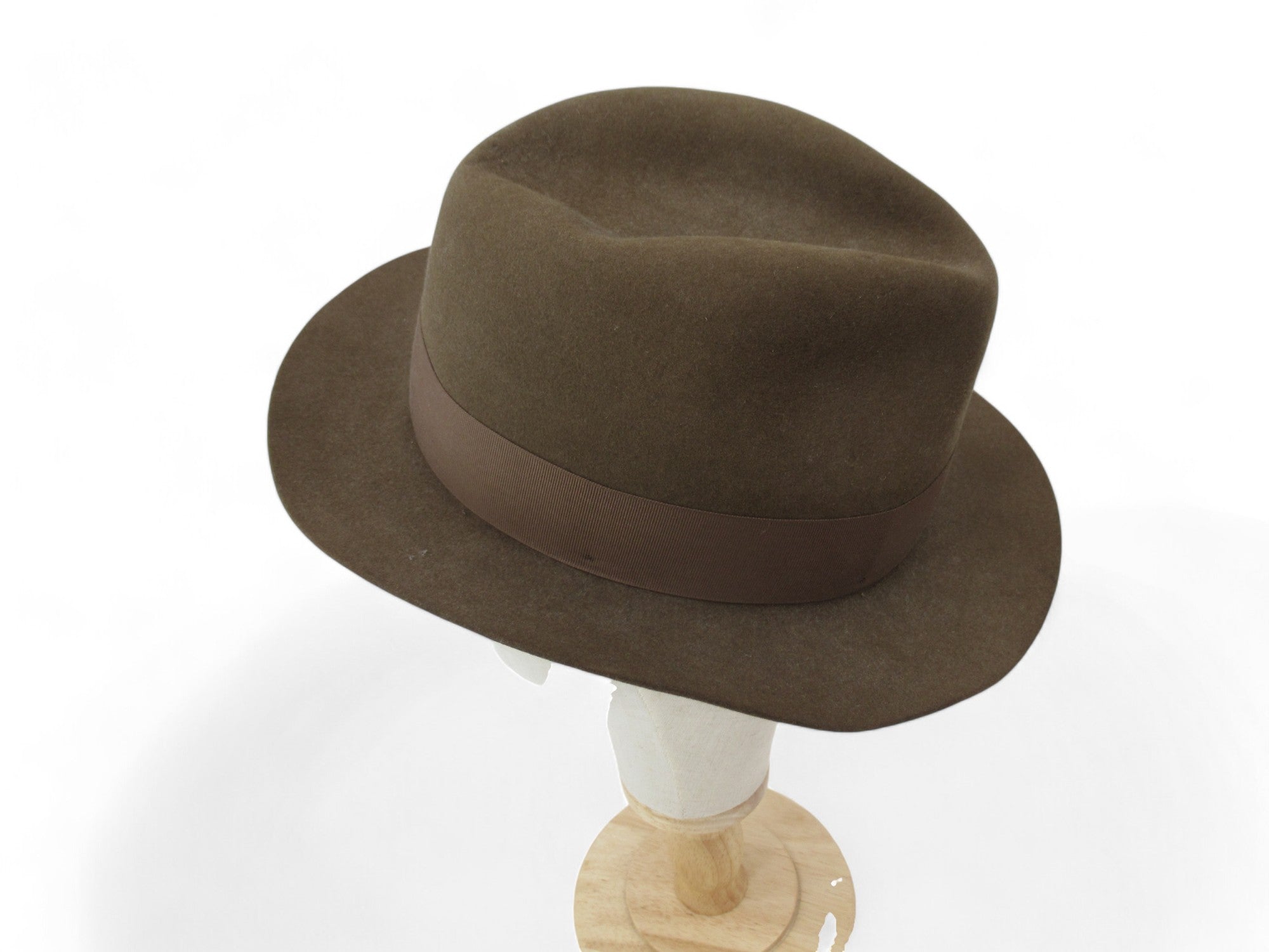 Side image for Lock & Co Hatters 54cm Brown Vintage Felt Fedora Hat Menswear | Preloved 