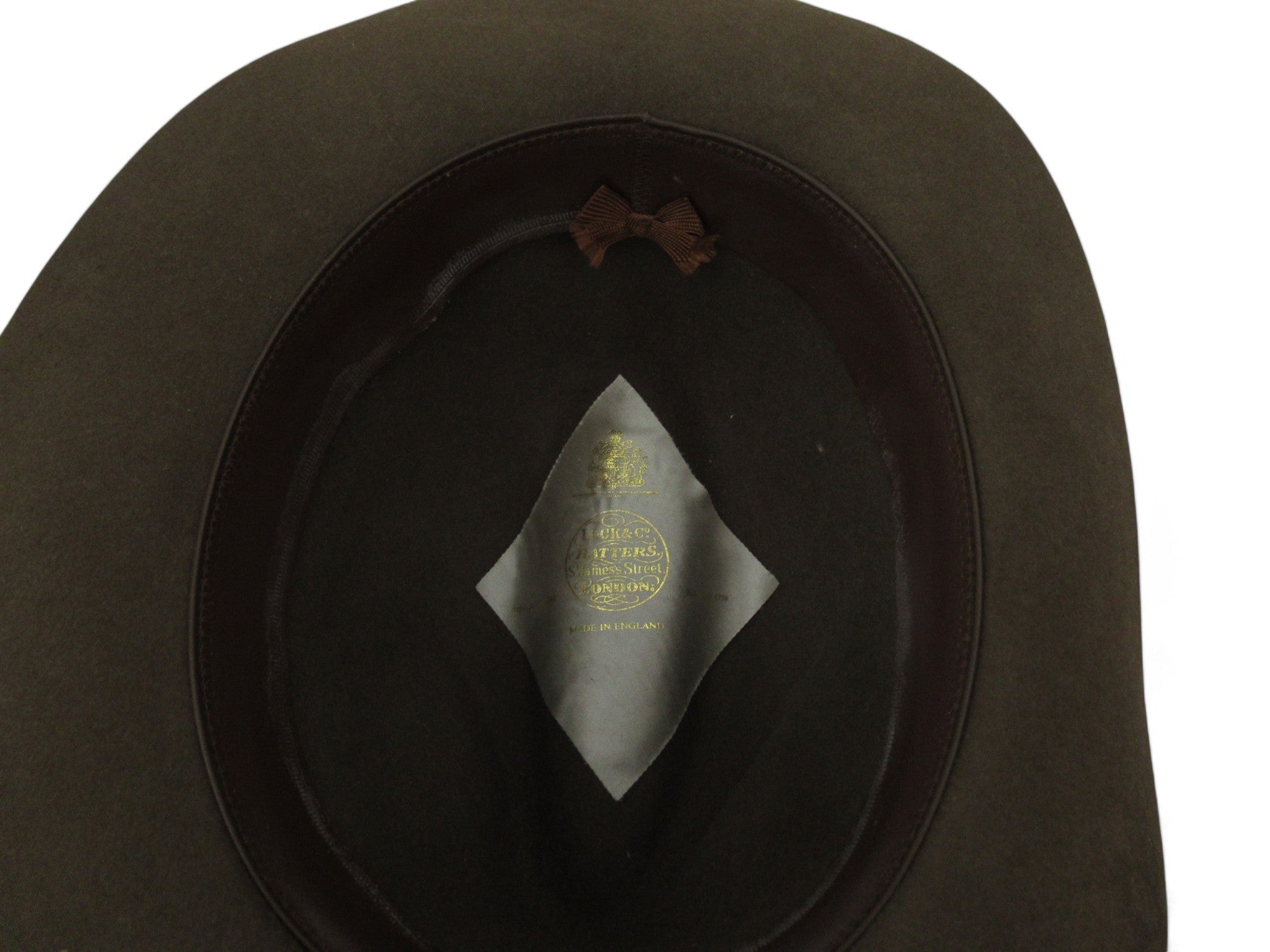 Inside image for Lock & Co Hatters 54cm Brown Vintage Felt Fedora Hat Menswear | Preloved 