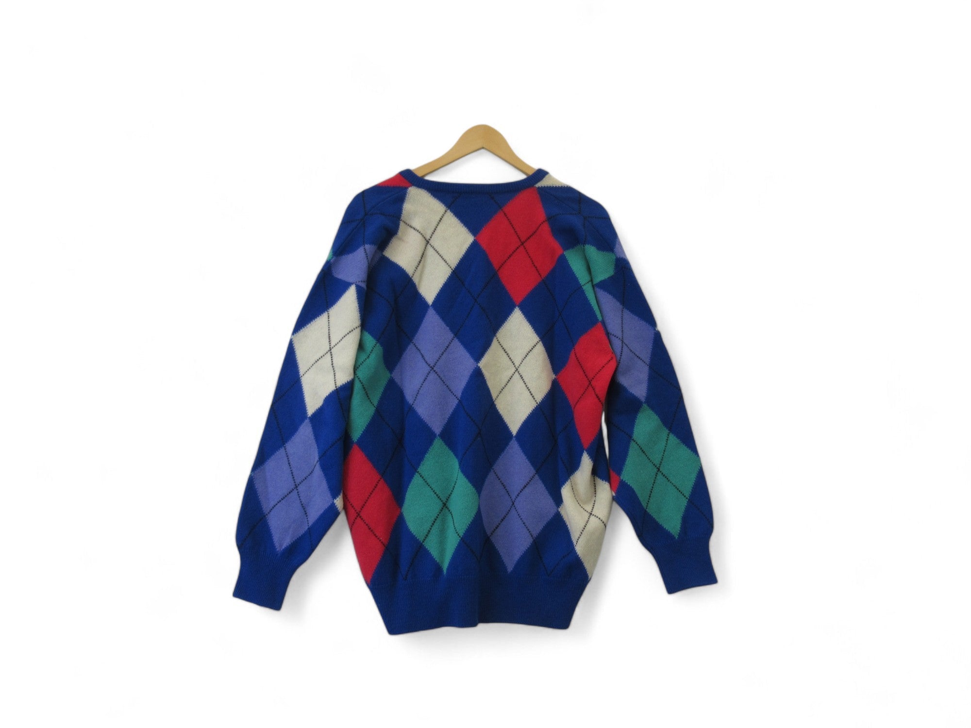 Back image for Pringle Nick Faldo Large Multicoloured Vintage Jumper Menswear | Preloved 