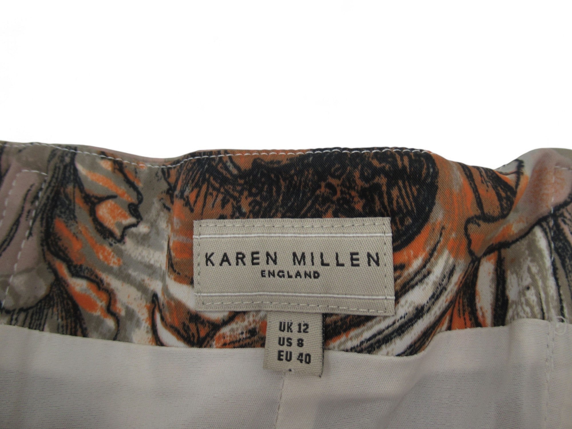 Brand Size label image for Karen Millen UK 12 Multicoloured Pattern Party Dress Womenswear | Preloved &nbsp;