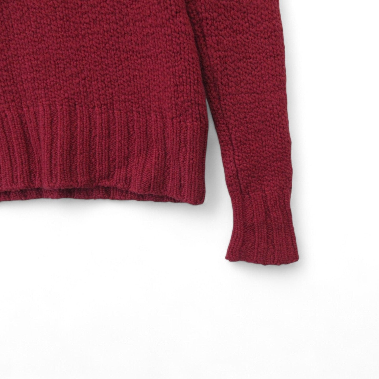 Bottom front image for Pringle Small Red Cashmere Blend Jumper Womenswear | Preloved