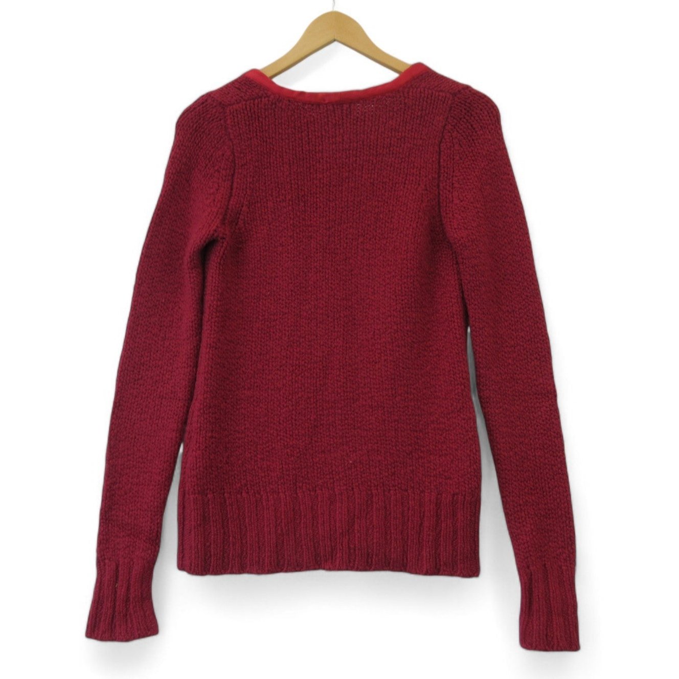 Back image for Pringle Small Red Cashmere Blend Jumper Womenswear | Preloved