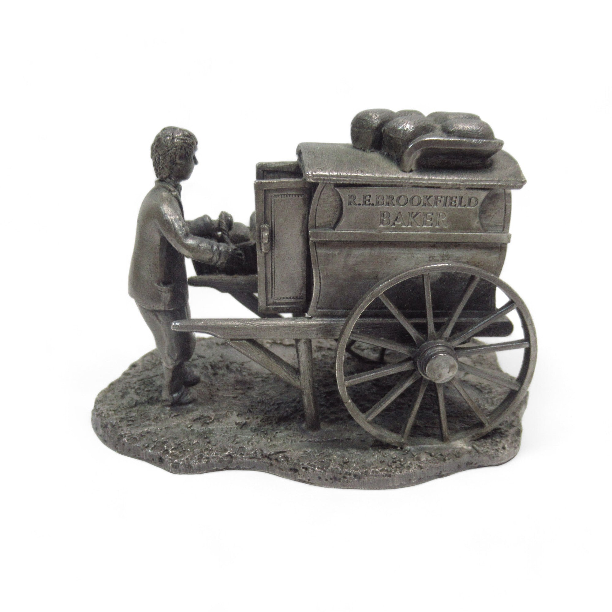 Rear image of The Tudor Mint Baker by Robert Sharps Pewter Sculpture