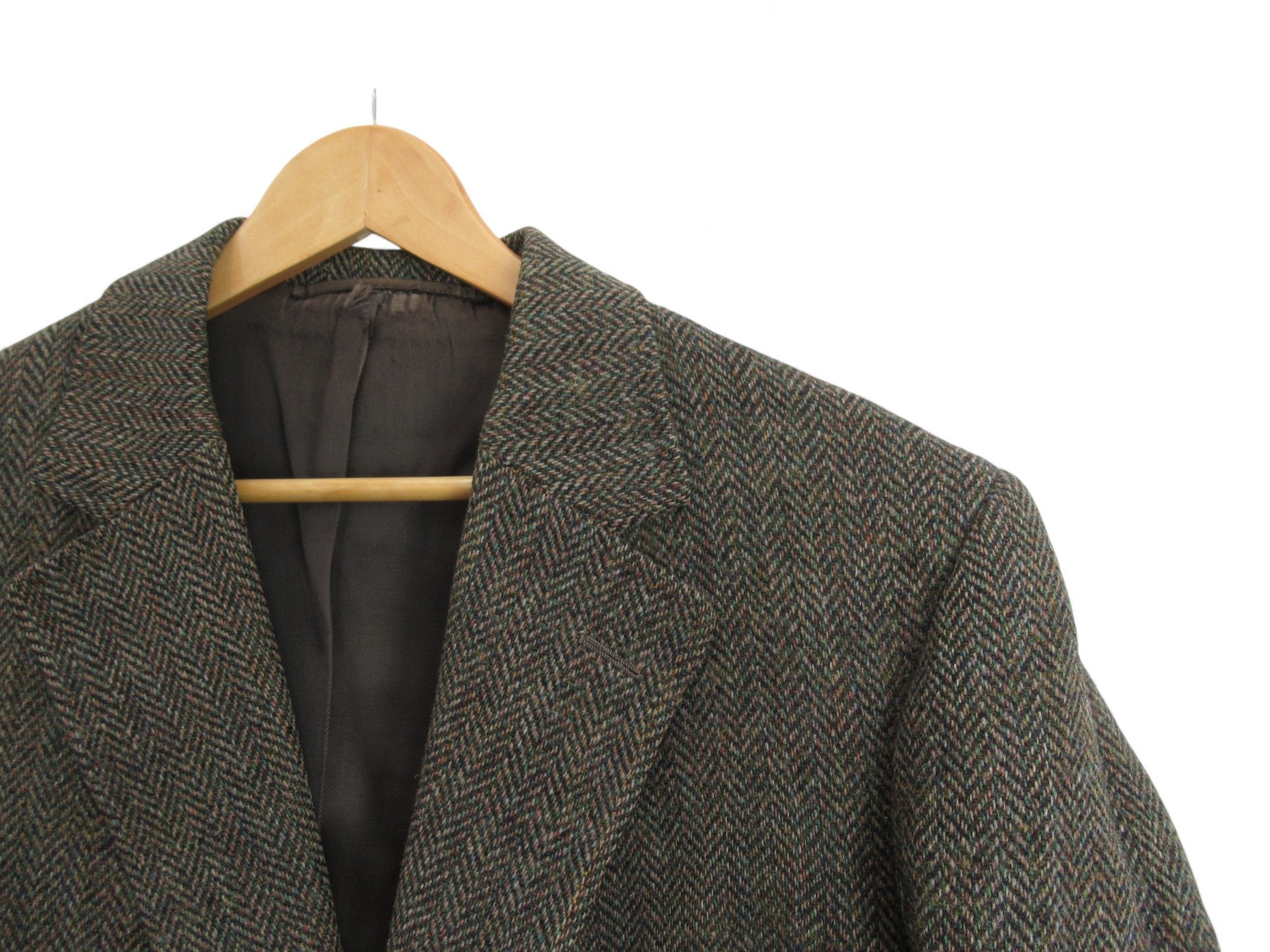 Shoulder image for Barry Kratky 42" Brown Mix Tweed Blazer Jacket Menswear | Preloved