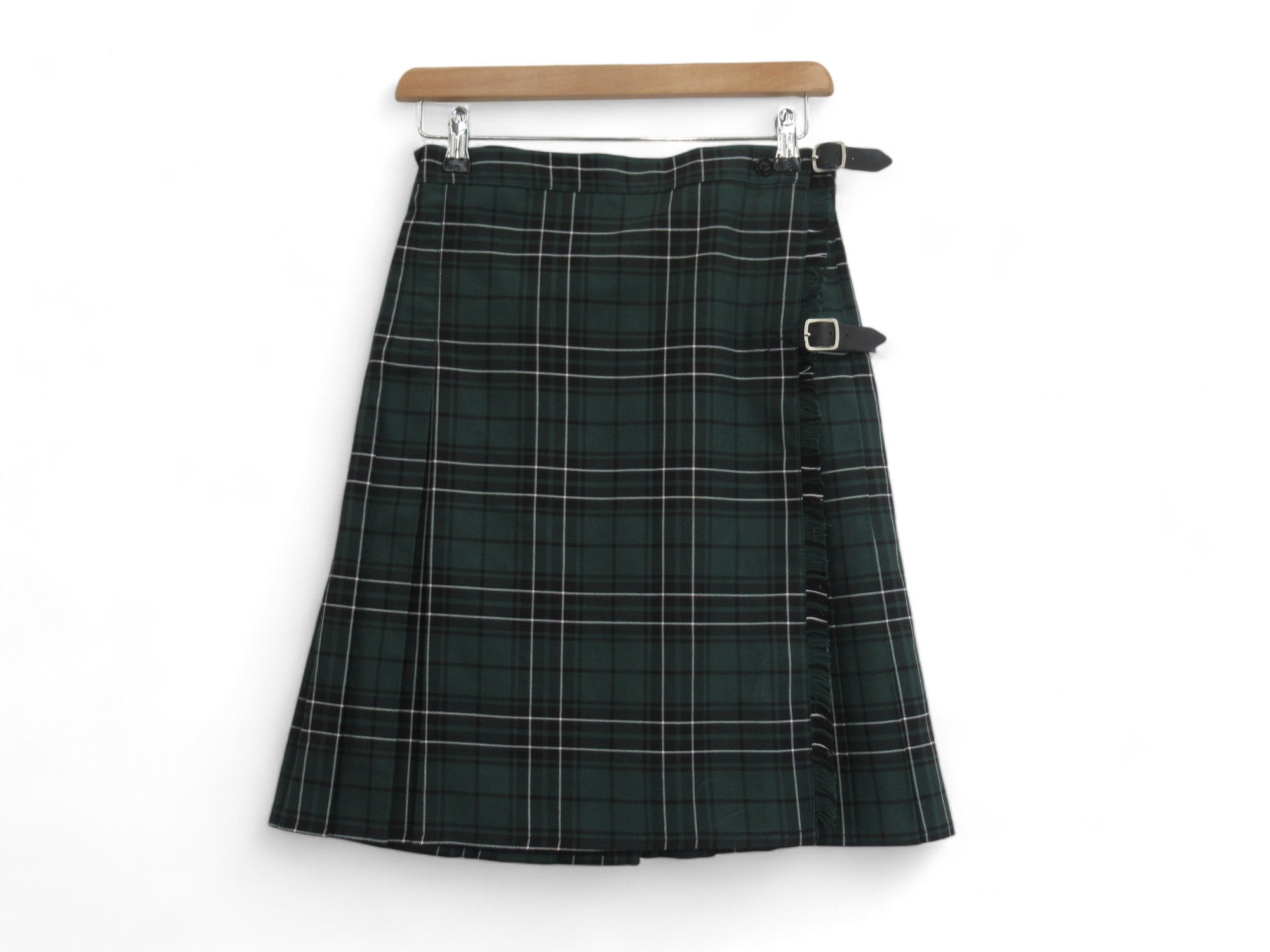 Front image for Unbranded W28" Green Tartan Scottish Kilt Womenswear | Preloved 