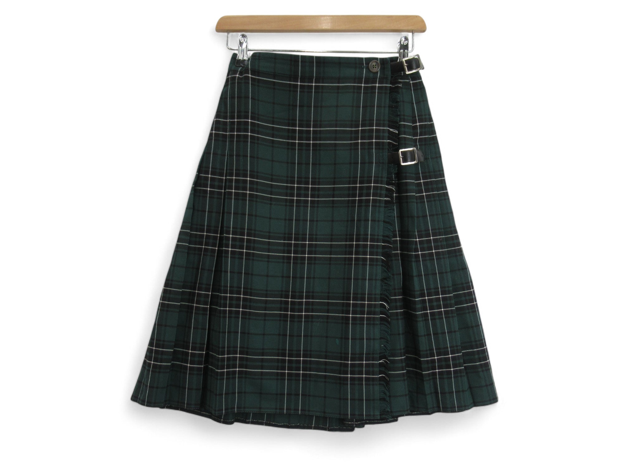 Front image for Unbranded W26" Green Tartan Scottish Kilt Skirt Womenswear | Preloved