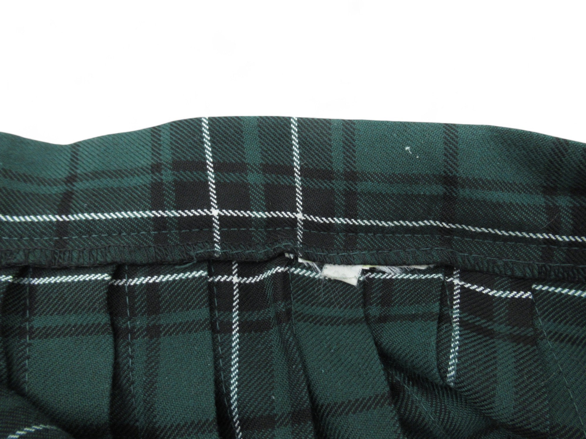 Inside waist image for Unbranded W26" Green Tartan Scottish Kilt Skirt Womenswear | Preloved