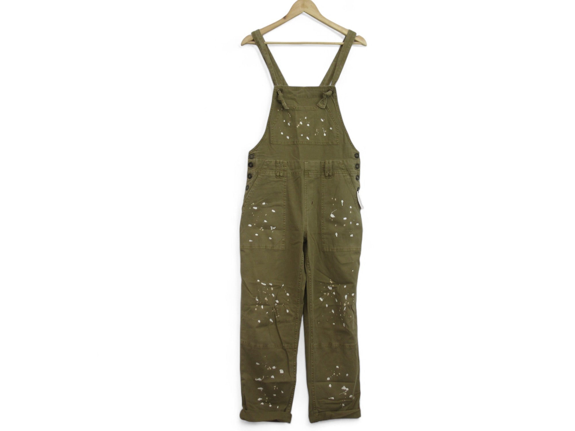 Front image for Anthropologie UK28 Brown Dungaree Cotton Blend Womenswear | Preloved